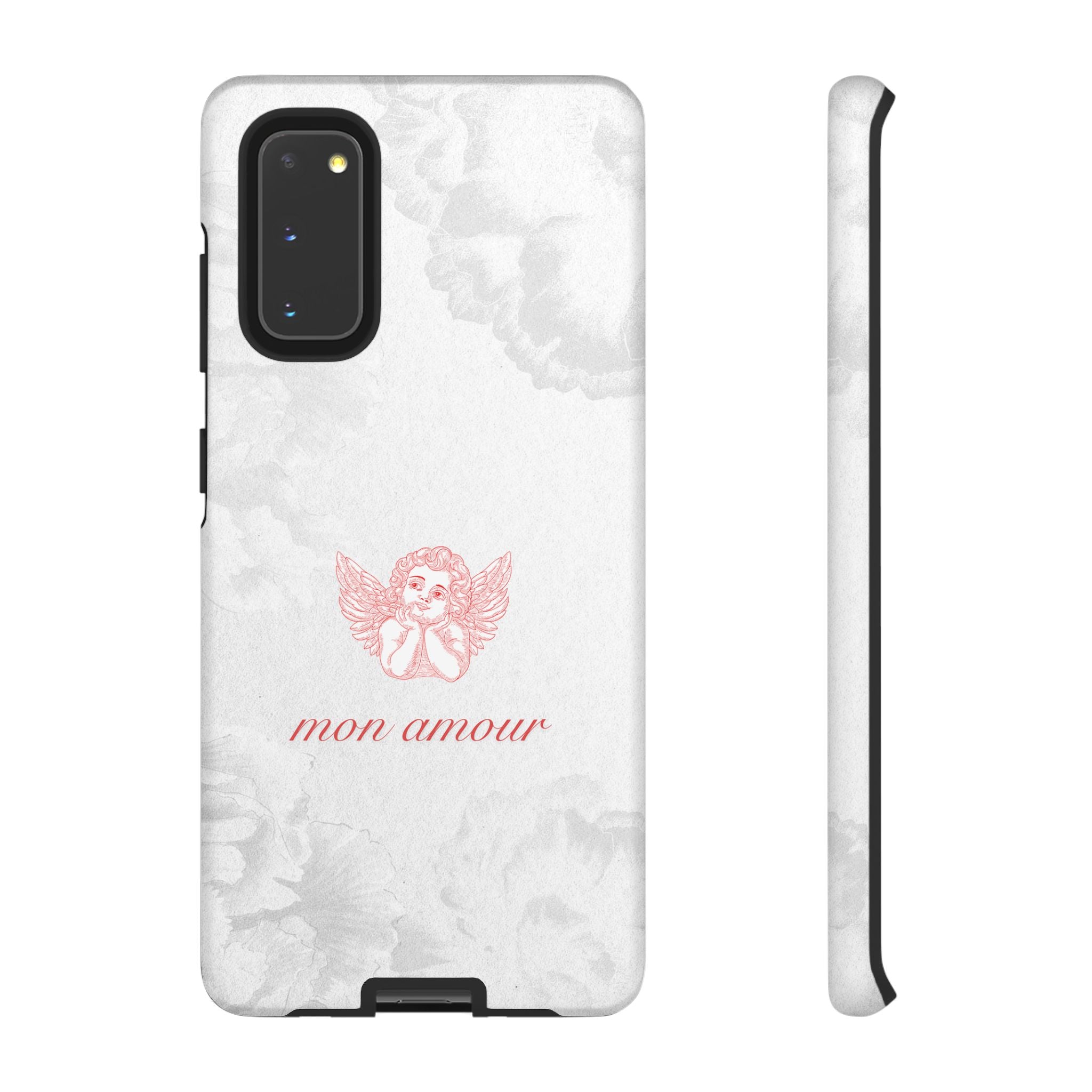 Tough Case — 'mon amour' Pink Cherub Floral Phone Case