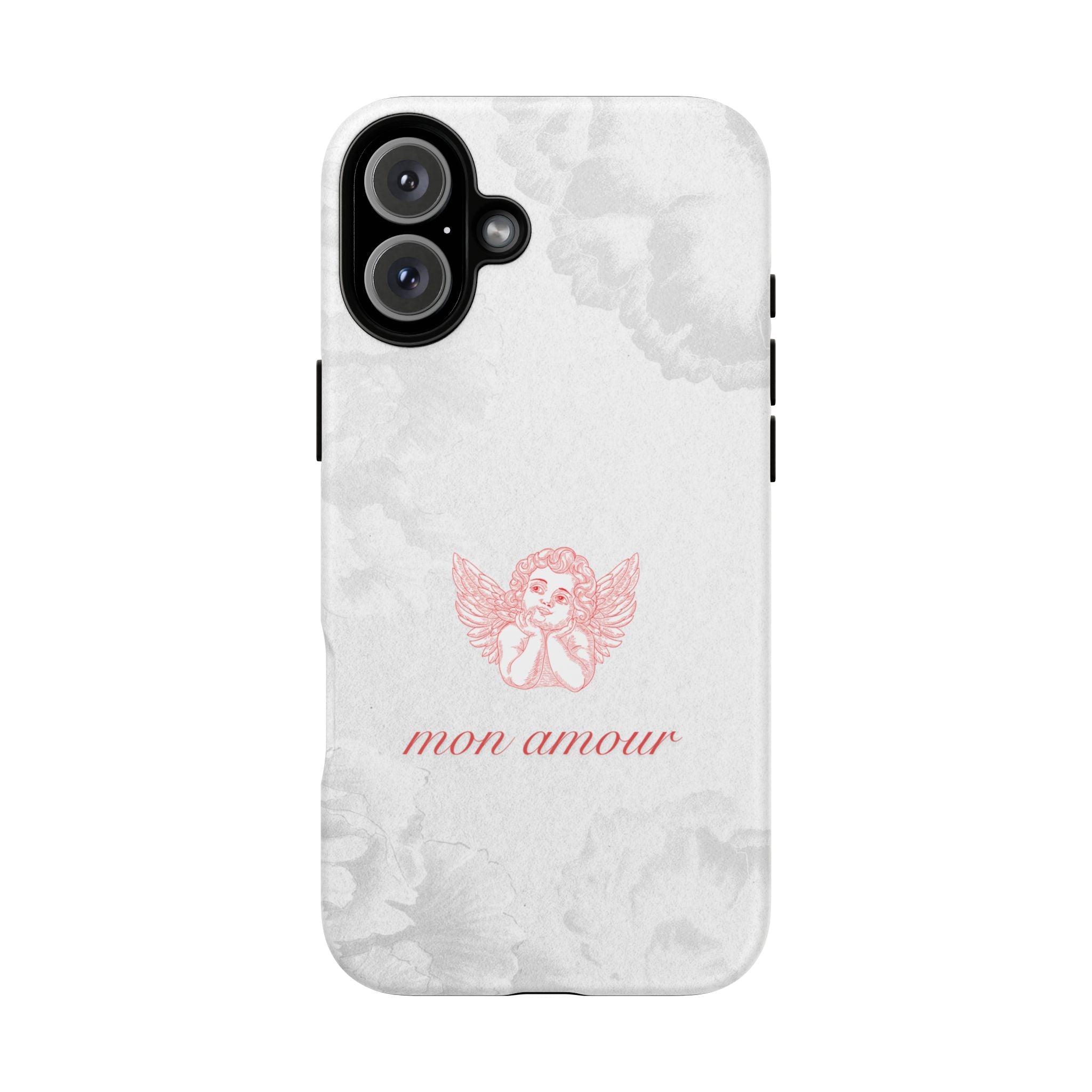 Tough Case — 'mon amour' Pink Cherub Floral Phone Case
