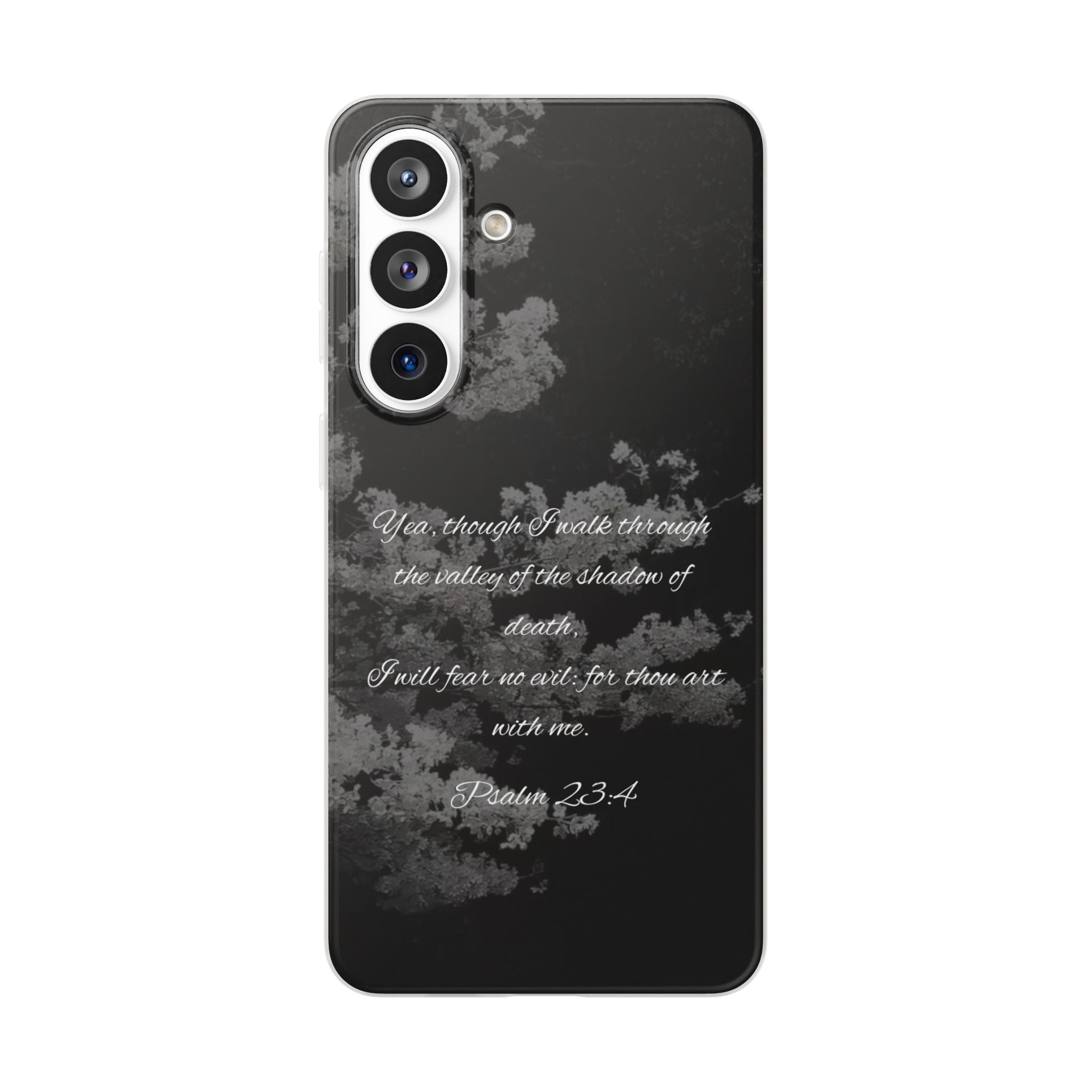 Phone Case — Psalm 23:4 Black Cloudy Faith Design