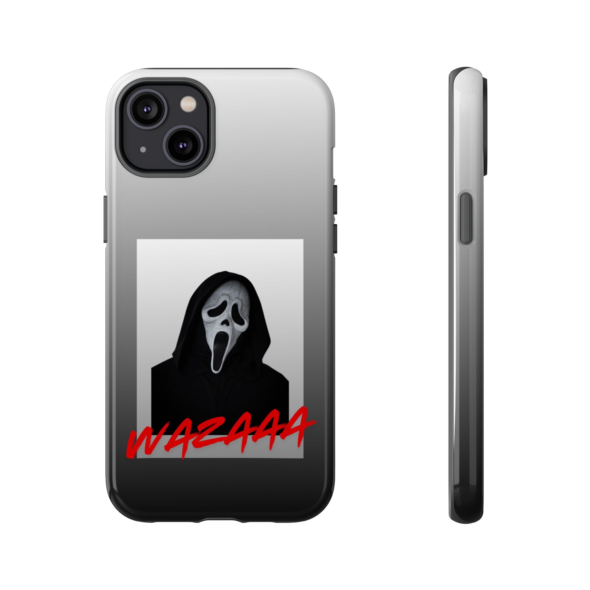 Scream Mask Phone Case – 'WAZAAA' Horror Movie Protective Cover
