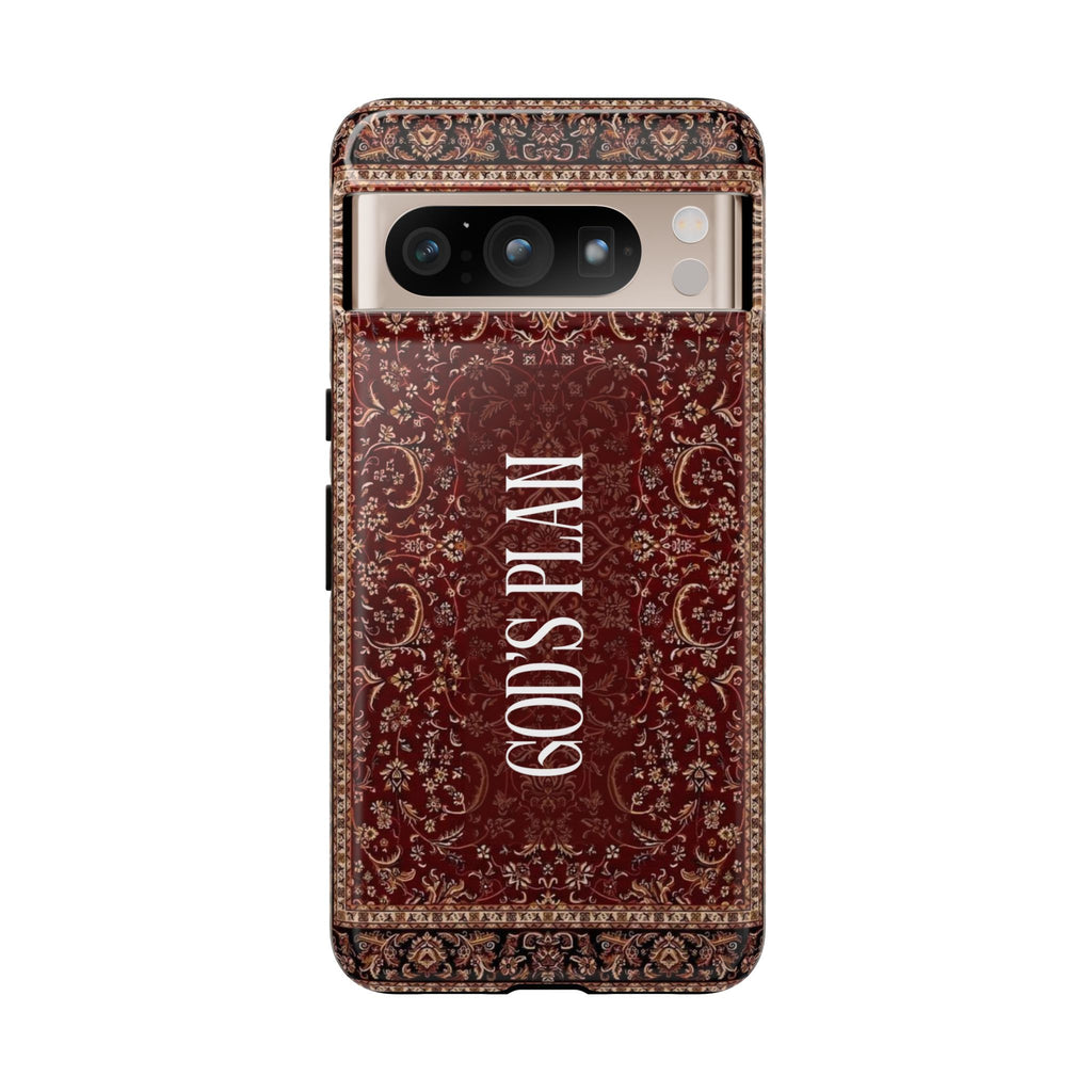 God's Plan — Vintage Tapestry Christian Tough Phone Case | Boho Faith Cover