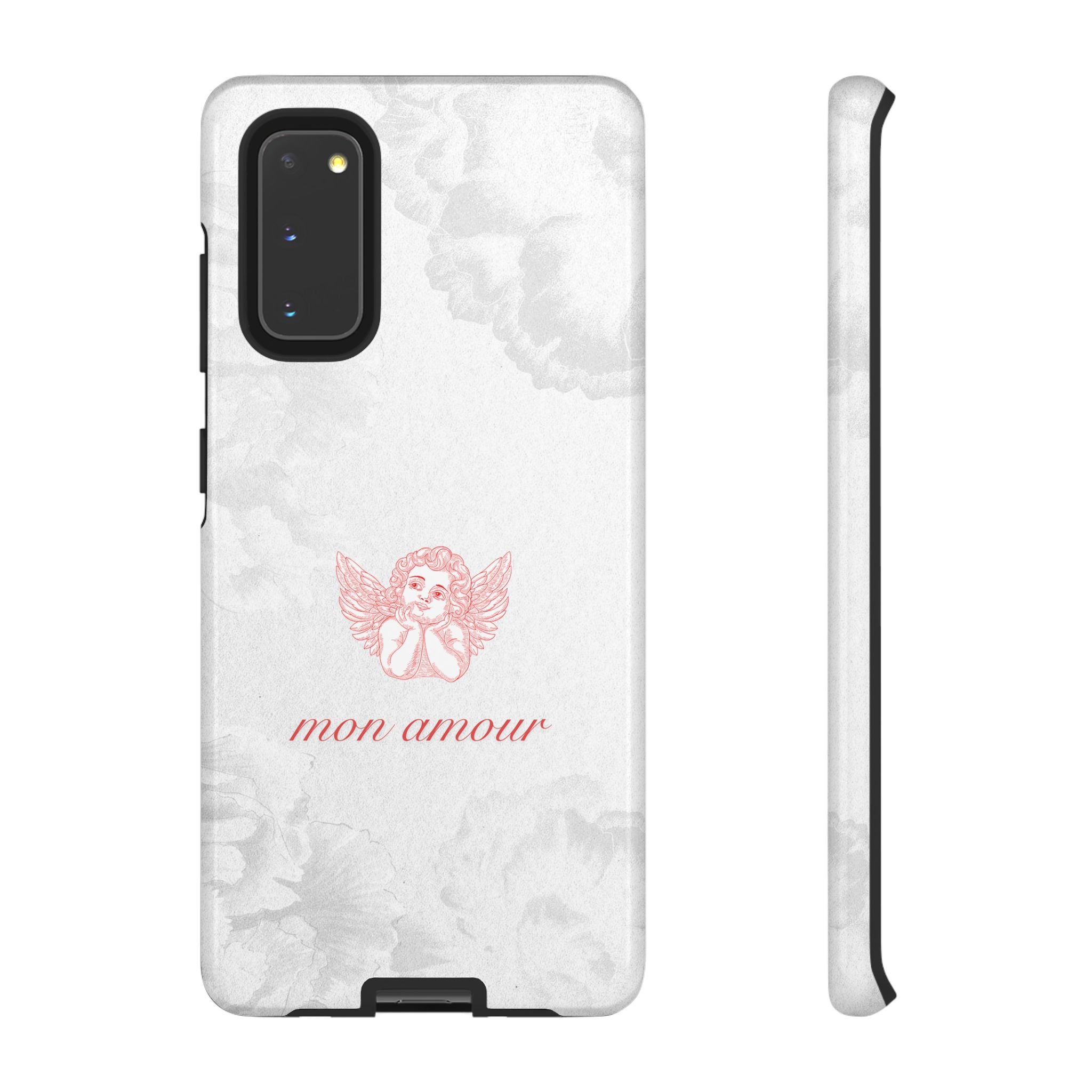 Tough Case — 'mon amour' Pink Cherub Floral Phone Case