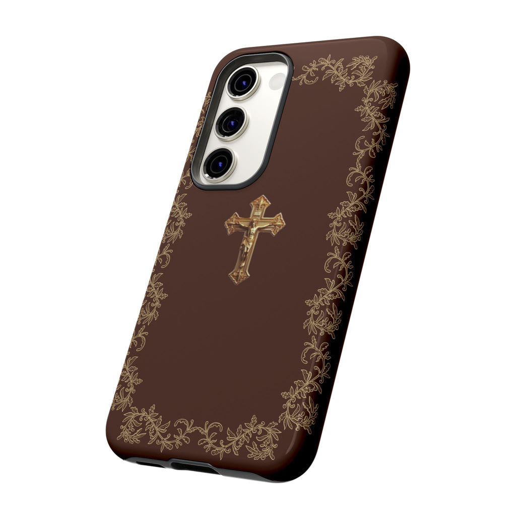 Gold Cross Bible – Christian Tough Phone Case