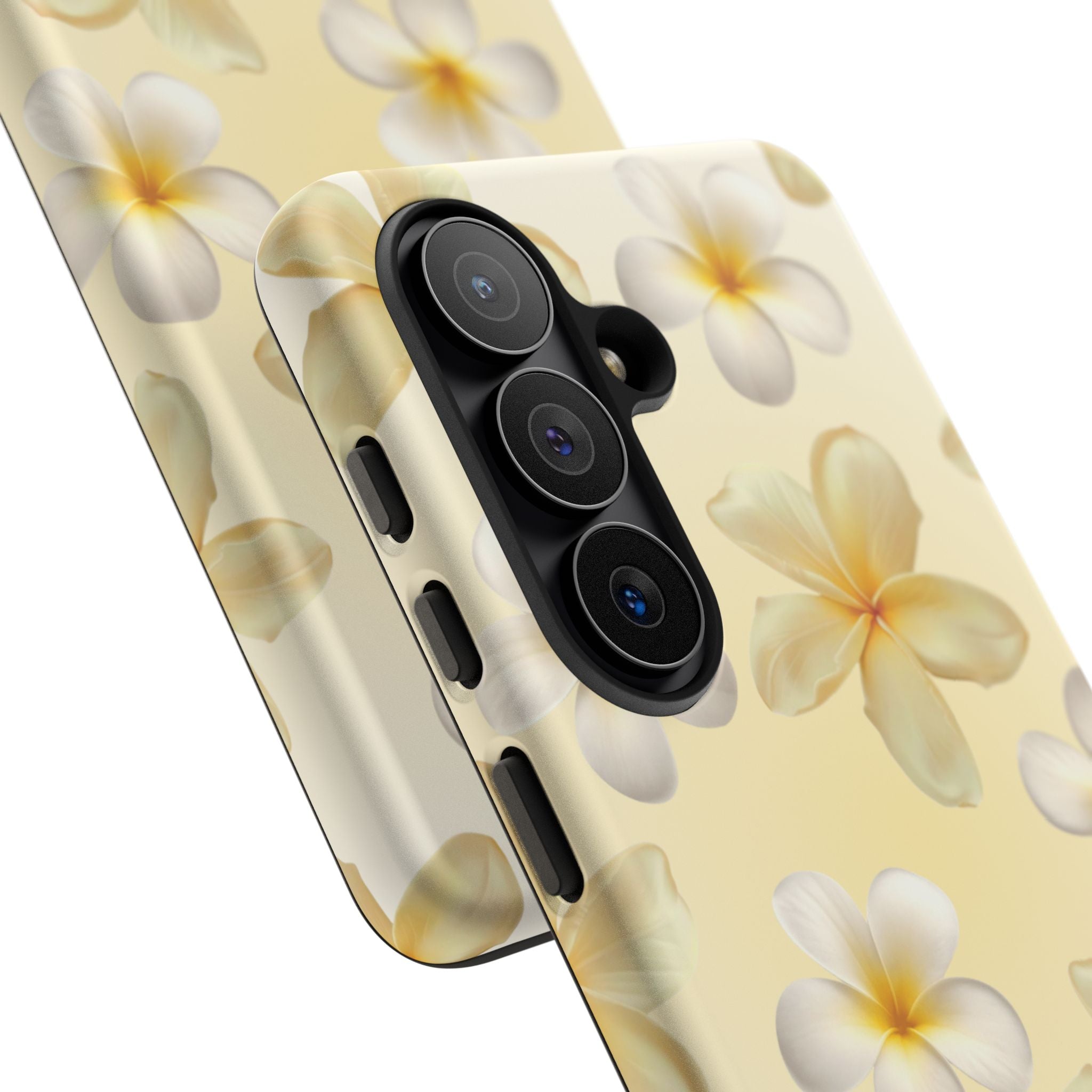 Plumeria Floral Phone Case — Tropical Yellow Hard Phone Cover