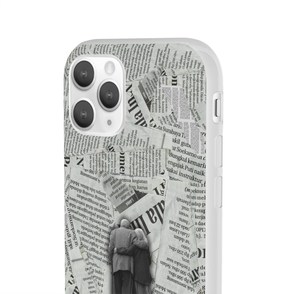 Newspaper Collage 'Until The End' Phone Case - Romantic Vintage iPhone Cover