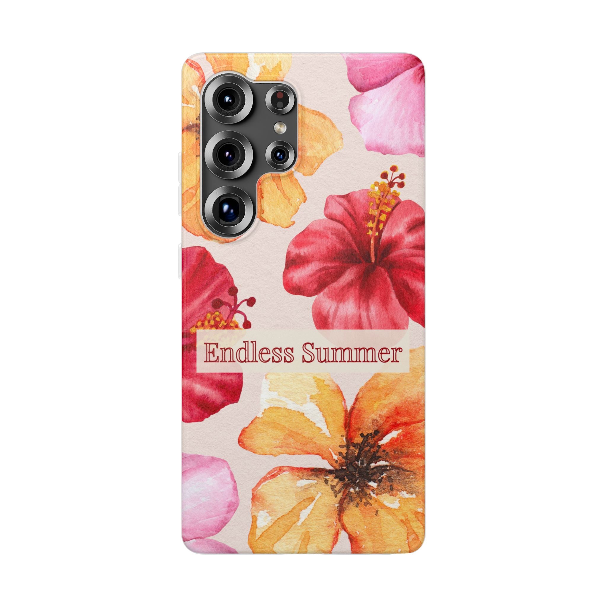 Phone Case - 'Endless Summer' Floral Watercolor Protective Flexi Case
