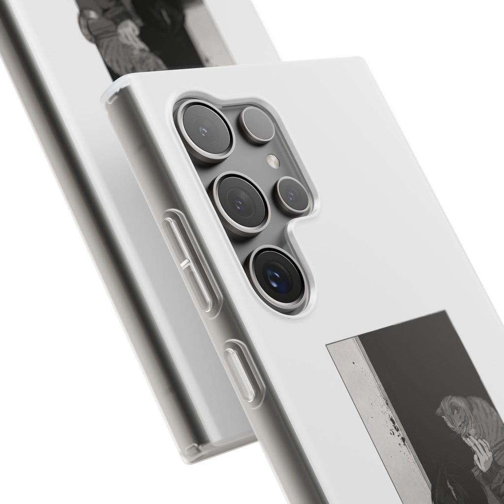 Black & White Cat Window Art Flexi Case