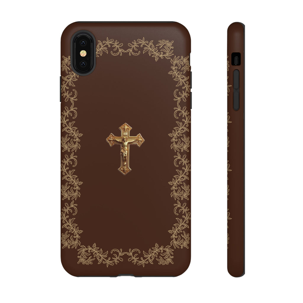 Gold Cross Bible - Christian Tough Phone Case
