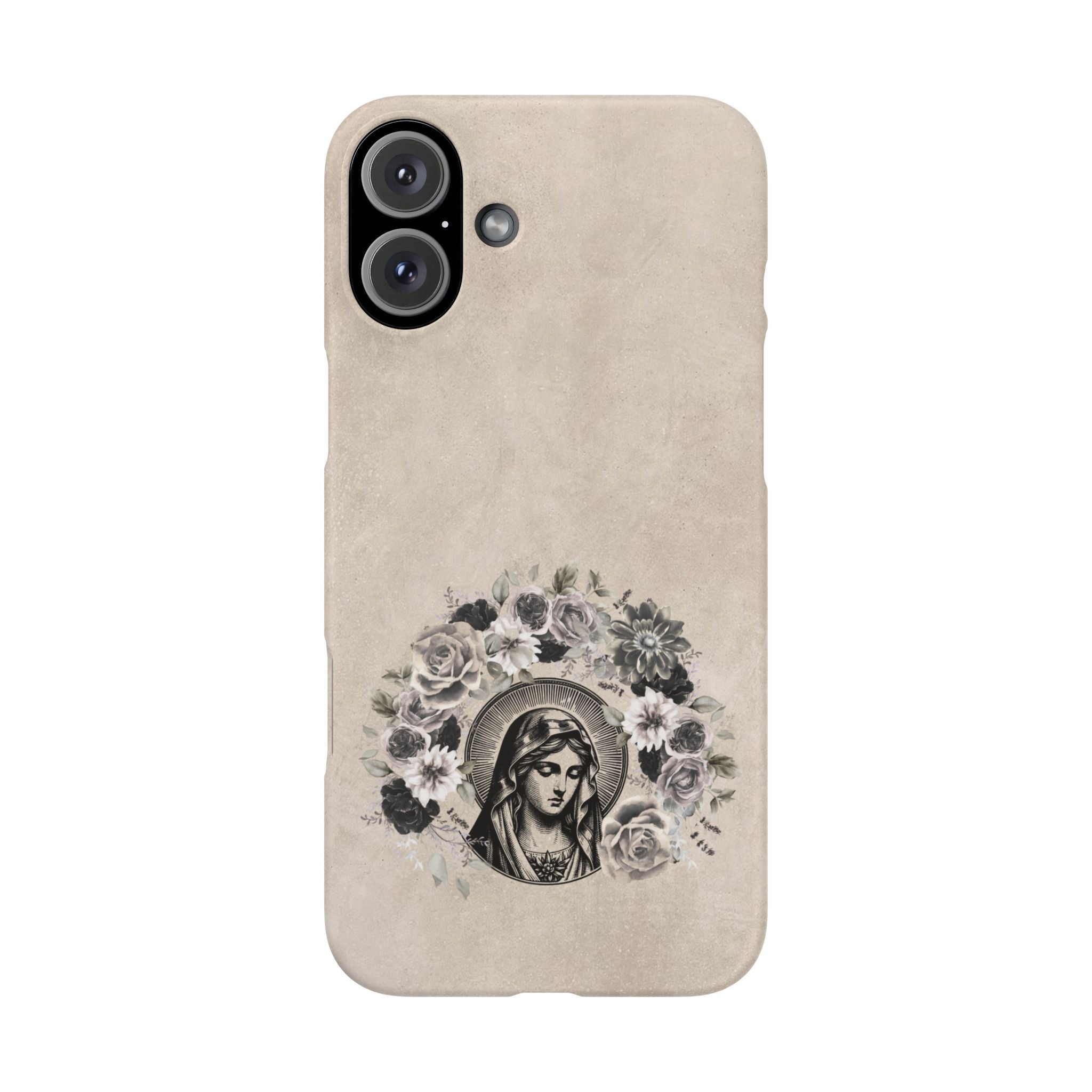 Vintage Madonna Floral Phone Case — Religious iPhone Snap Case