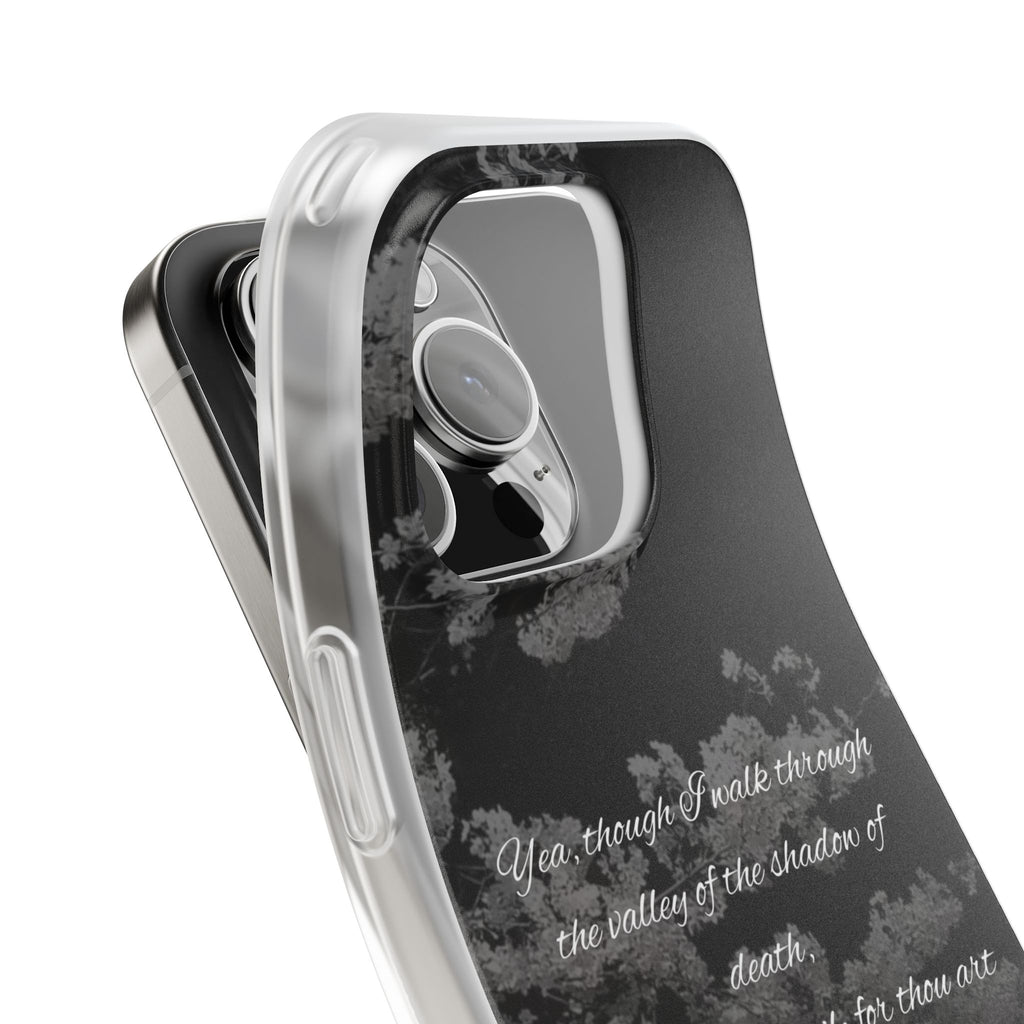Phone Case — Psalm 23:4 Black Cloudy Faith Design