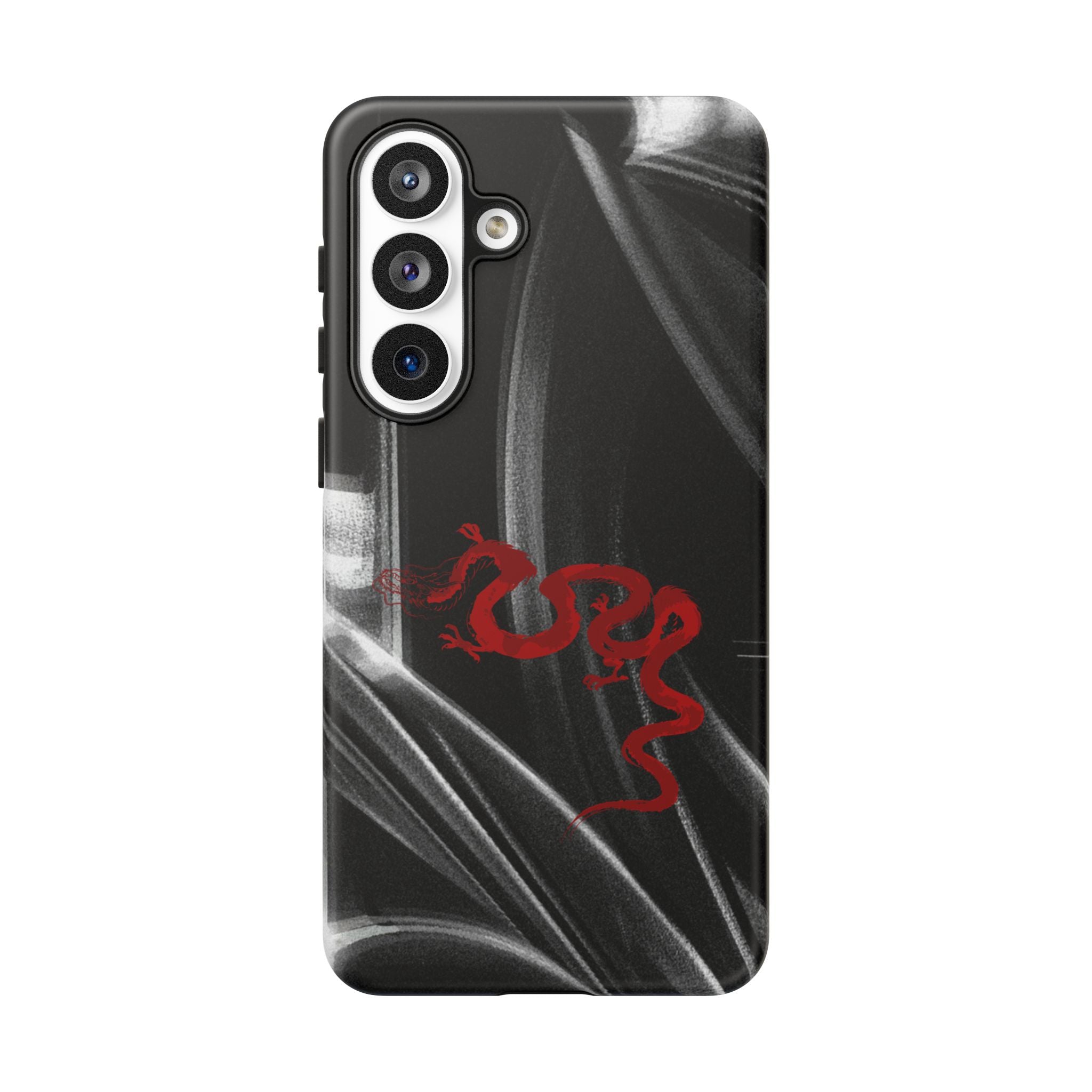 Phone Case — Black Abstract Smoke Design