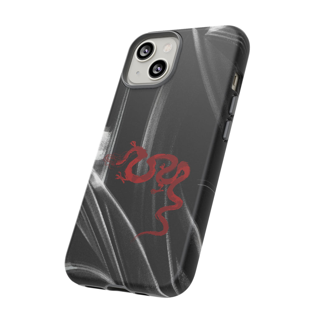 Phone Case — Black Abstract Smoke Design