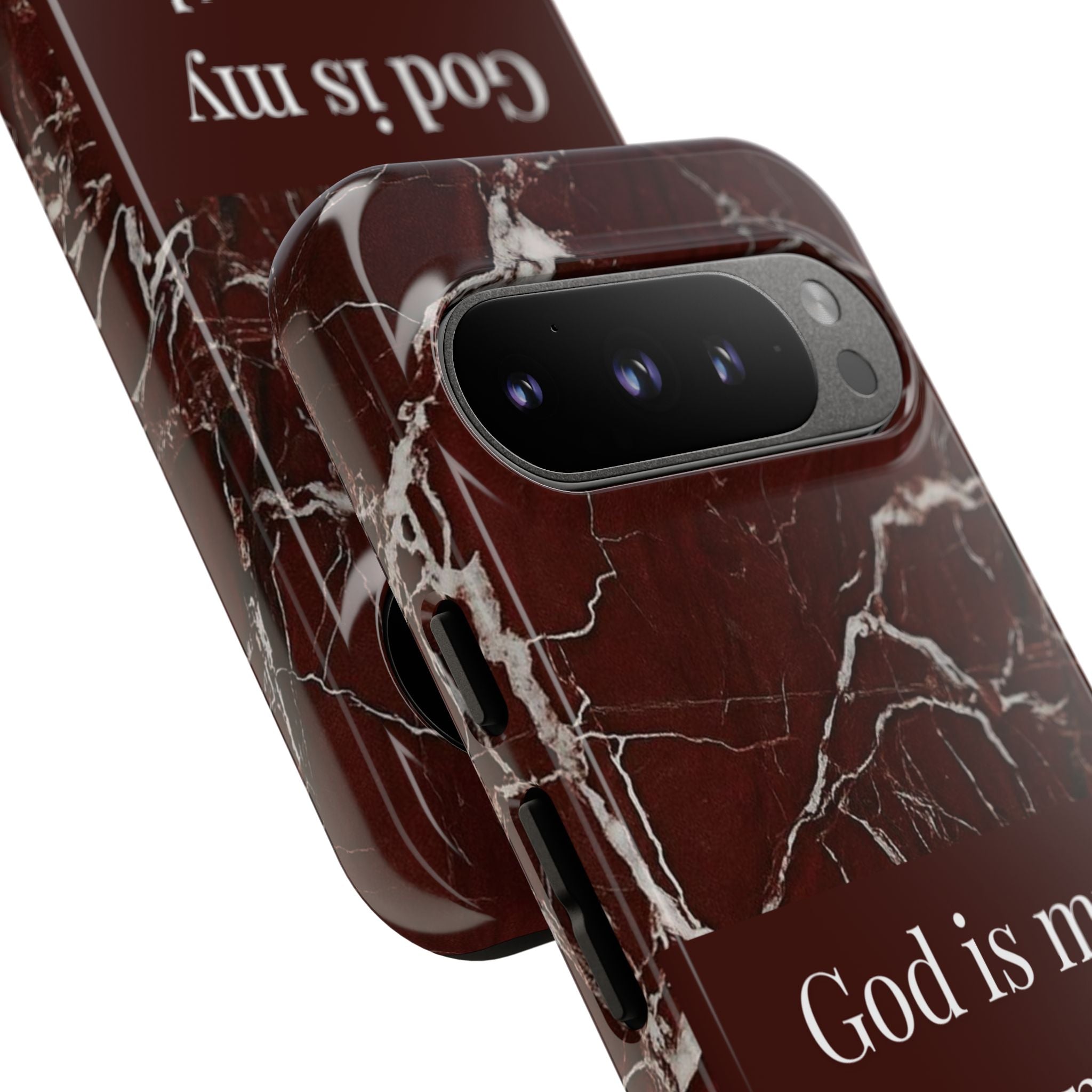 God Is My Strength — Psalm 73:26 Christian Tough Phone Case | Marble Faith Cover