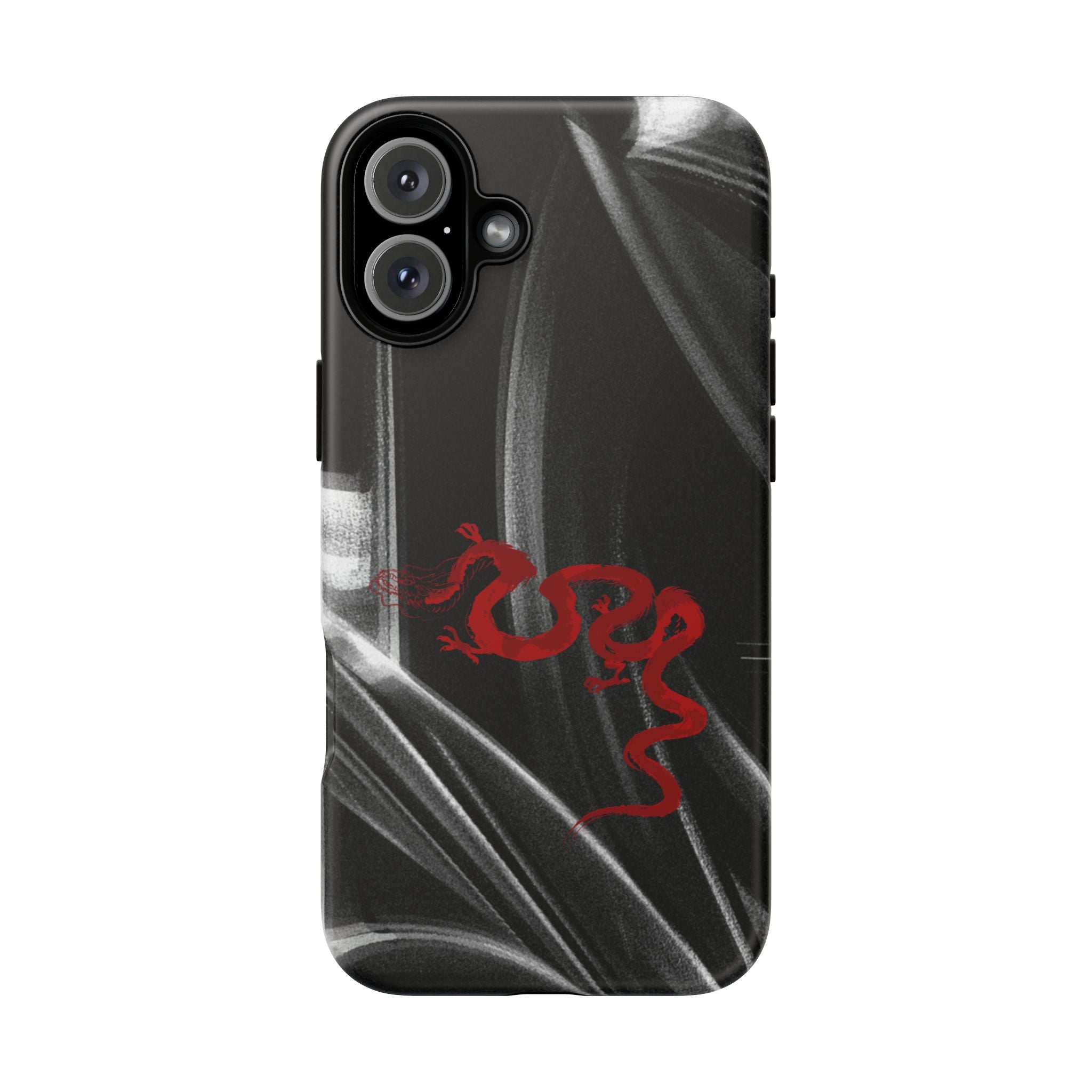 Phone Case — Black Abstract Smoke Design