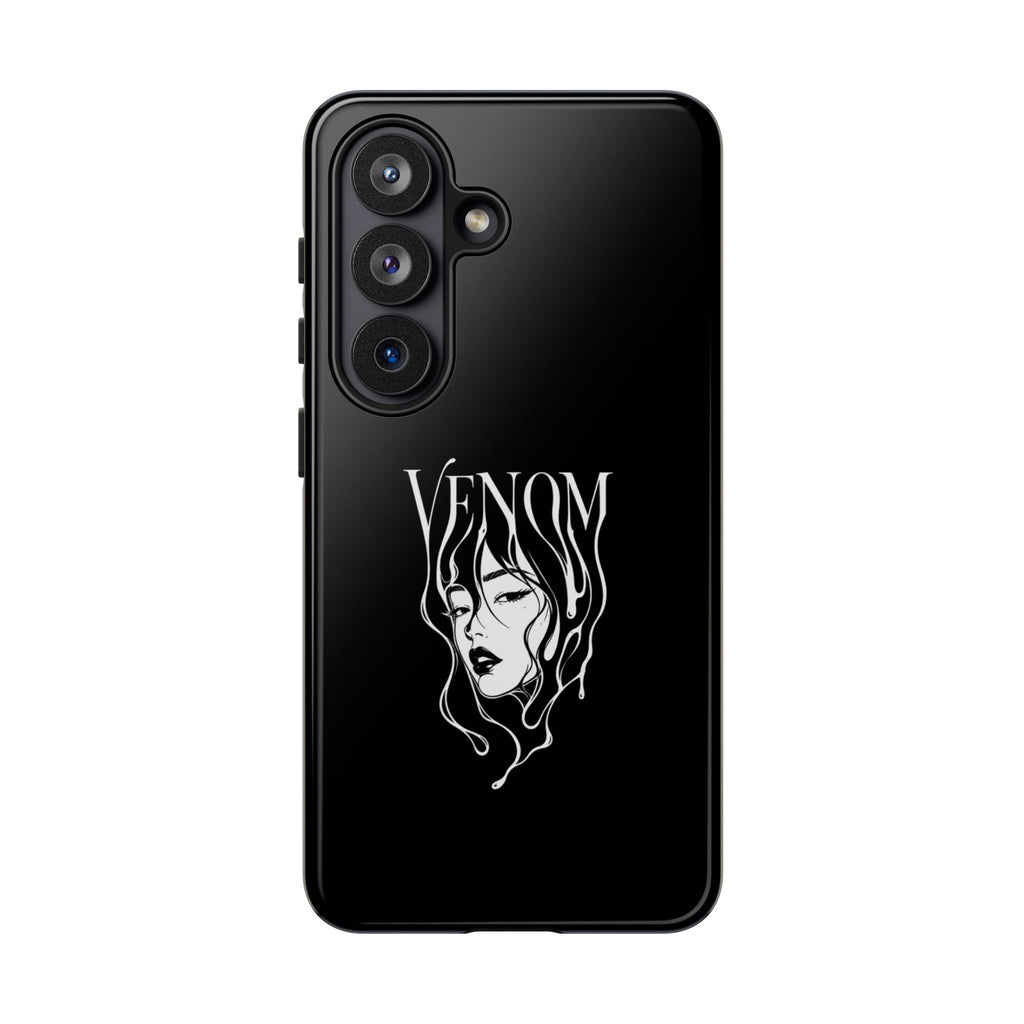 Venom Goth Phone Case — Black Protective Tough Case with Dark Femme Artwork
