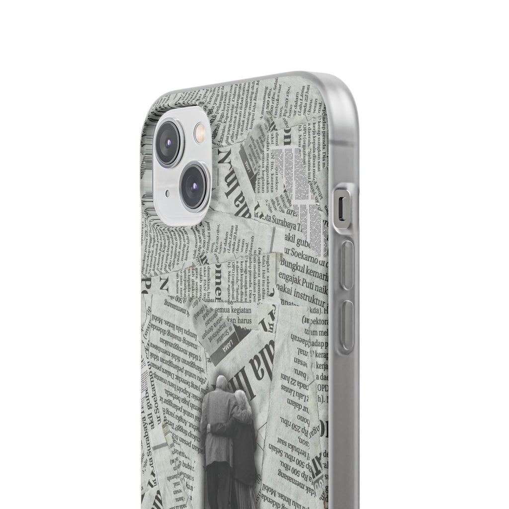 Newspaper Collage 'Until The End' Phone Case - Romantic Vintage iPhone Cover