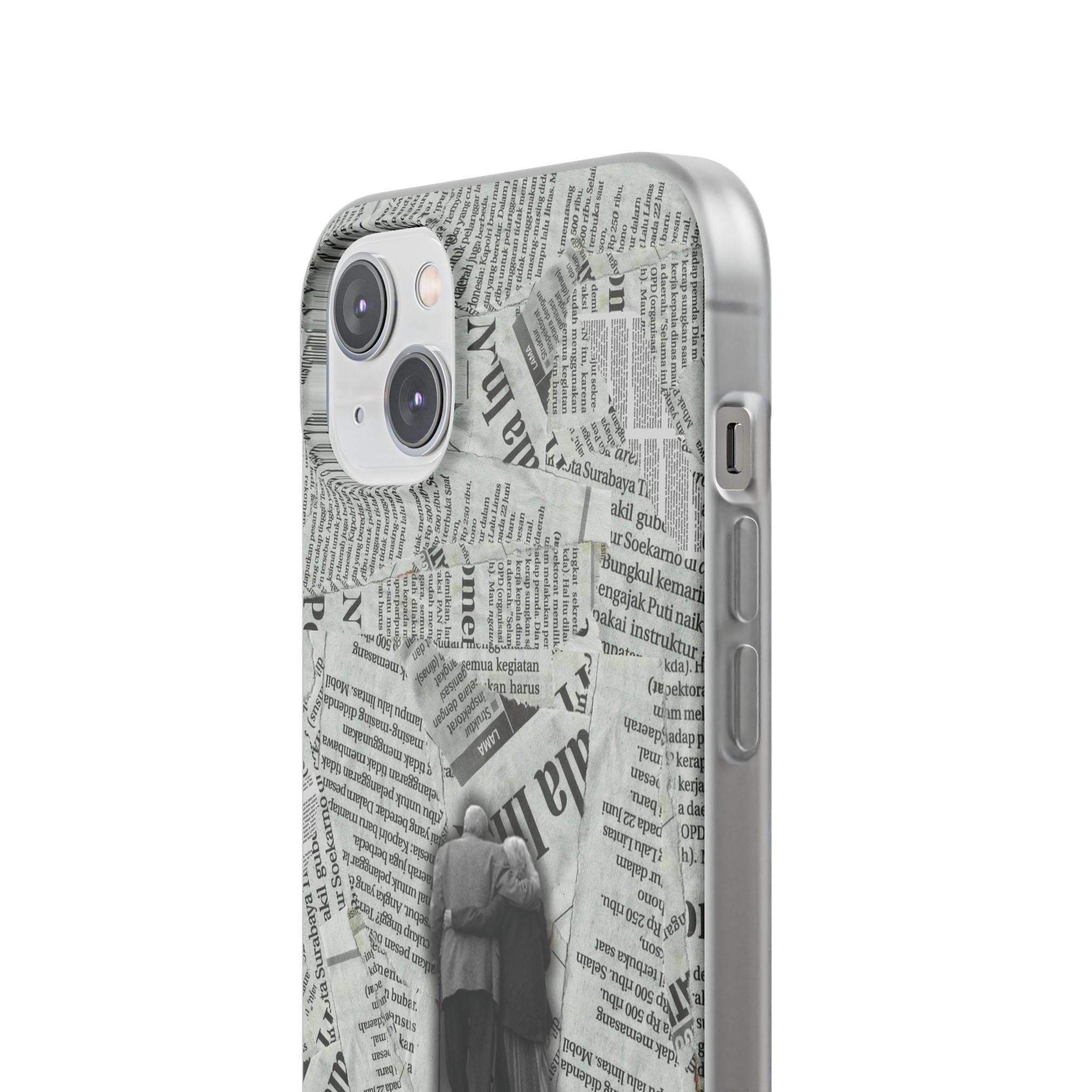 Newspaper Collage 'Until The End' Phone Case - Romantic Vintage iPhone Cover