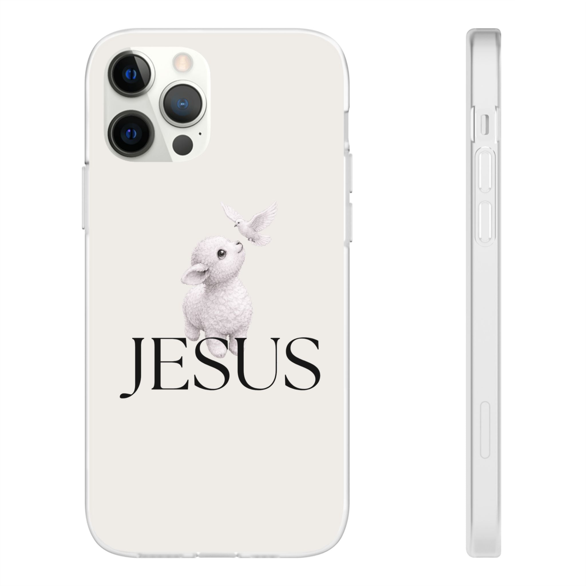 Jesus Lamb Phone Case - Christian Faith iPhone Case with Dove