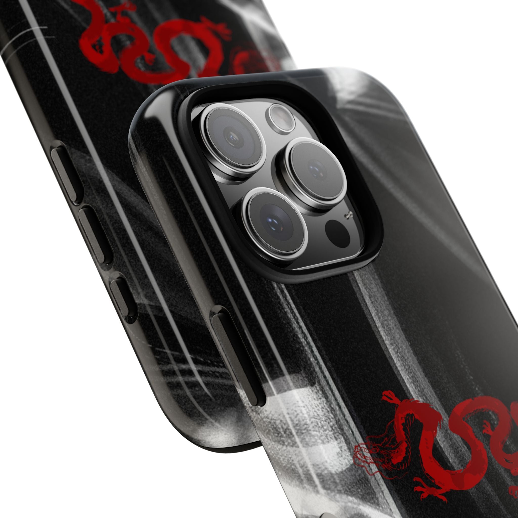 Phone Case — Black Abstract Smoke Design