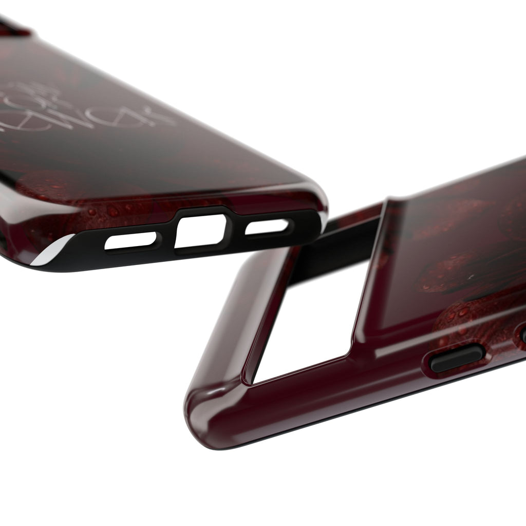 Tough Cases – Burgundy Floral “Now or Never” Protective Phone Case