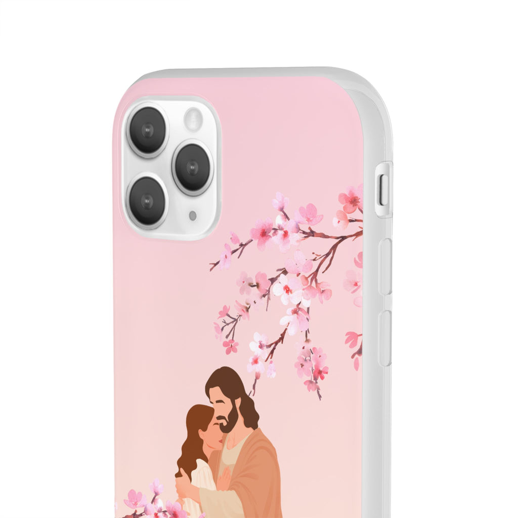 God Is Our Refuge – Psalm 46:1 Cherry Blossom Christian Flexi Phone Case