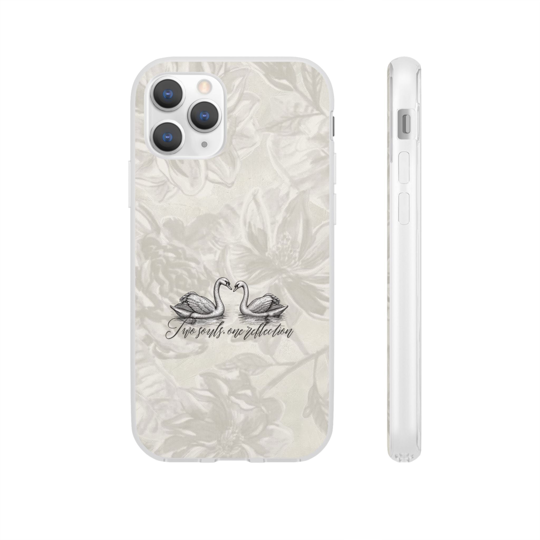 Swan Reflection Floral Phone Case