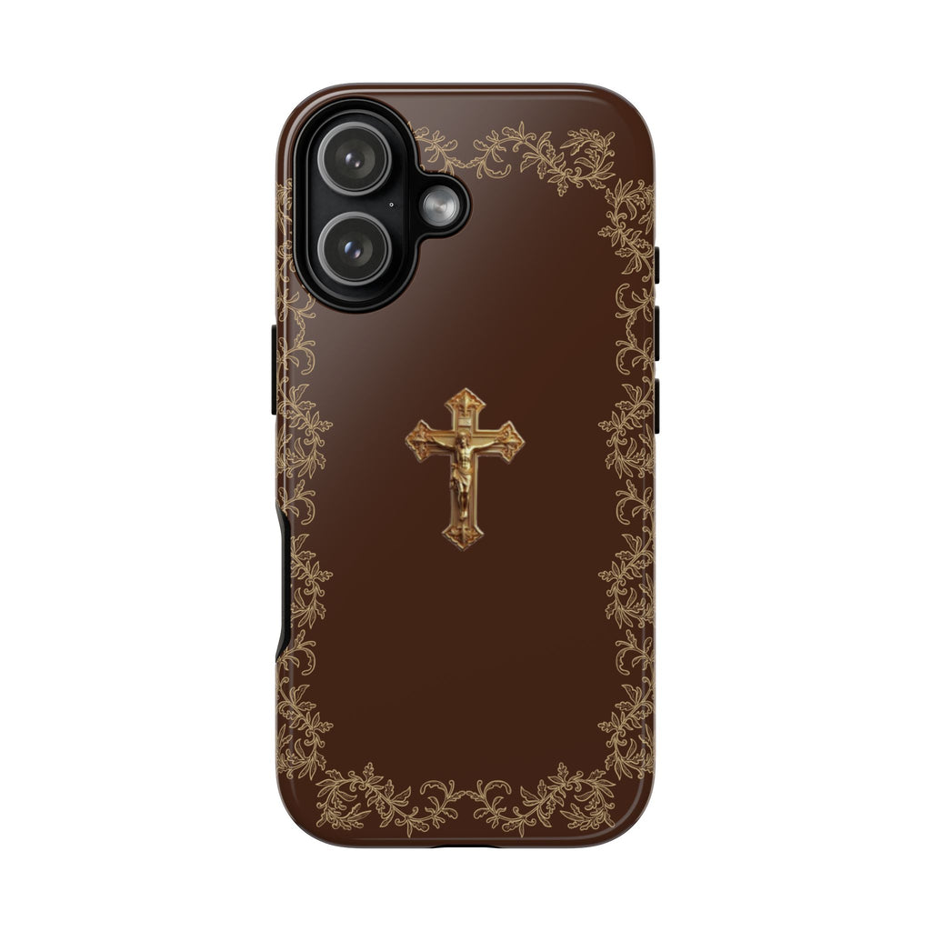 Gold Cross Bible - Christian Tough Phone Case
