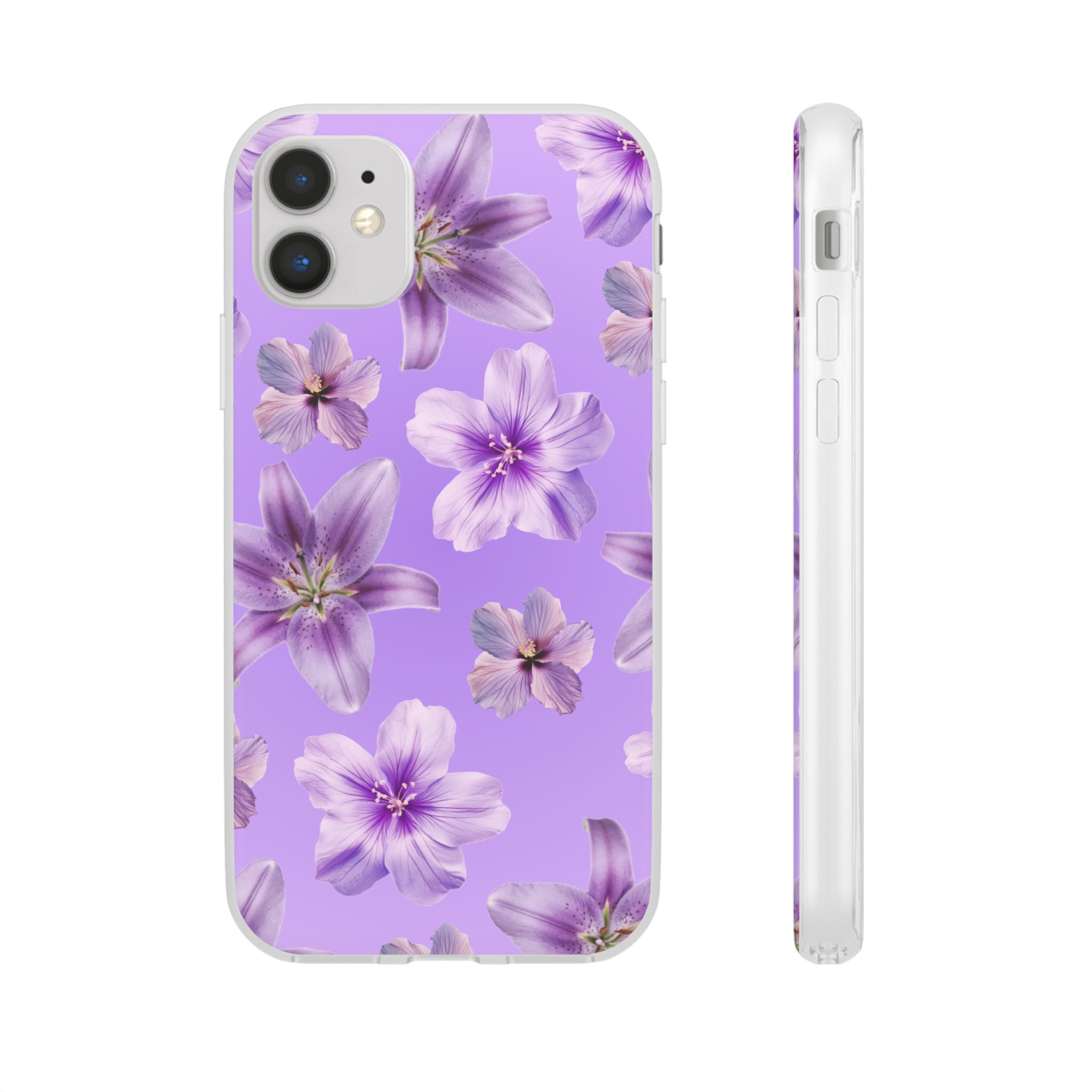 Purple Floral Phone Case — Lavender Blossom Flexi Case