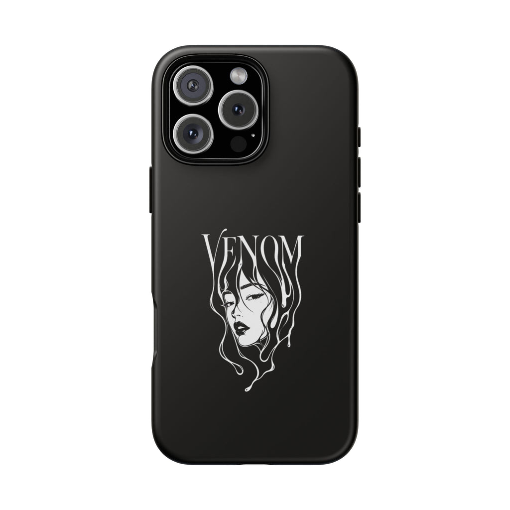 Venom Goth Phone Case — Black Protective Tough Case with Dark Femme Artwork