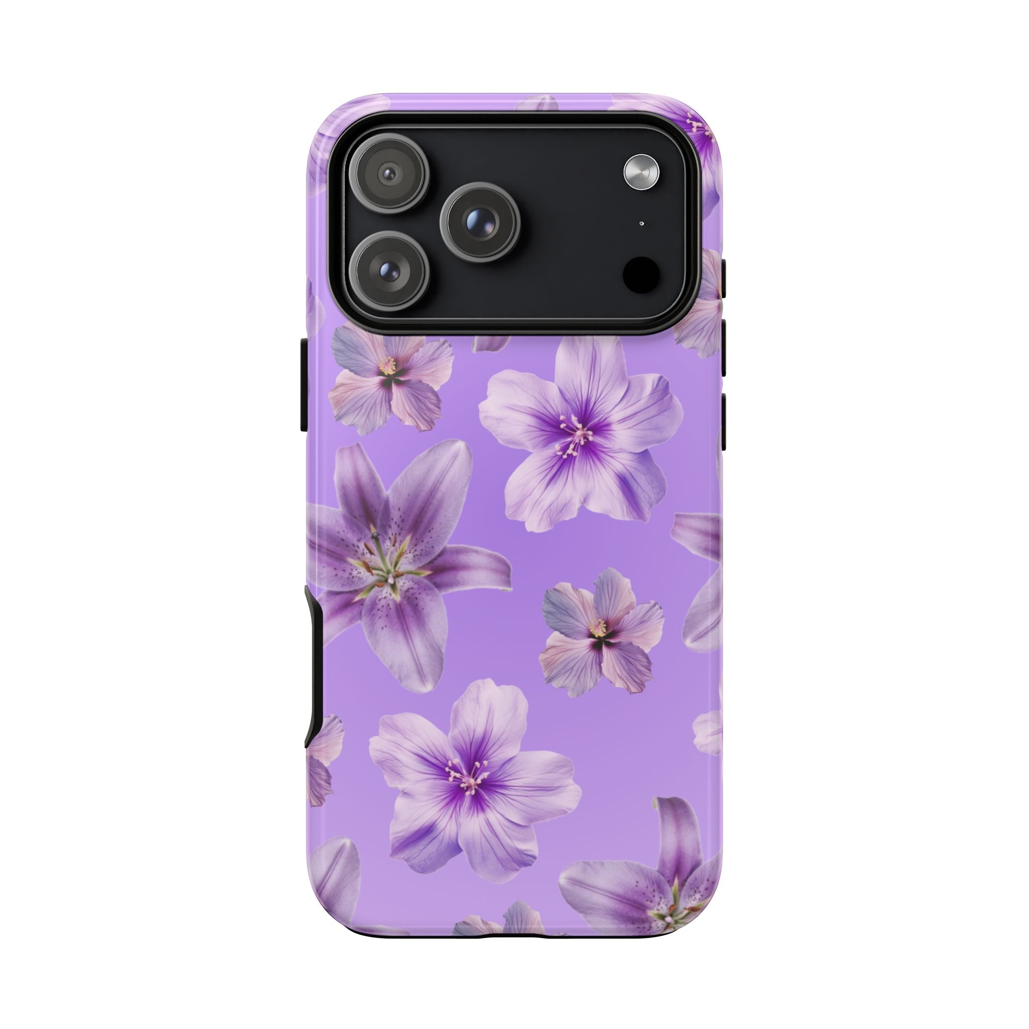 Floral Lavender Tough Phone Case – Purple Blossom Protective Cover
