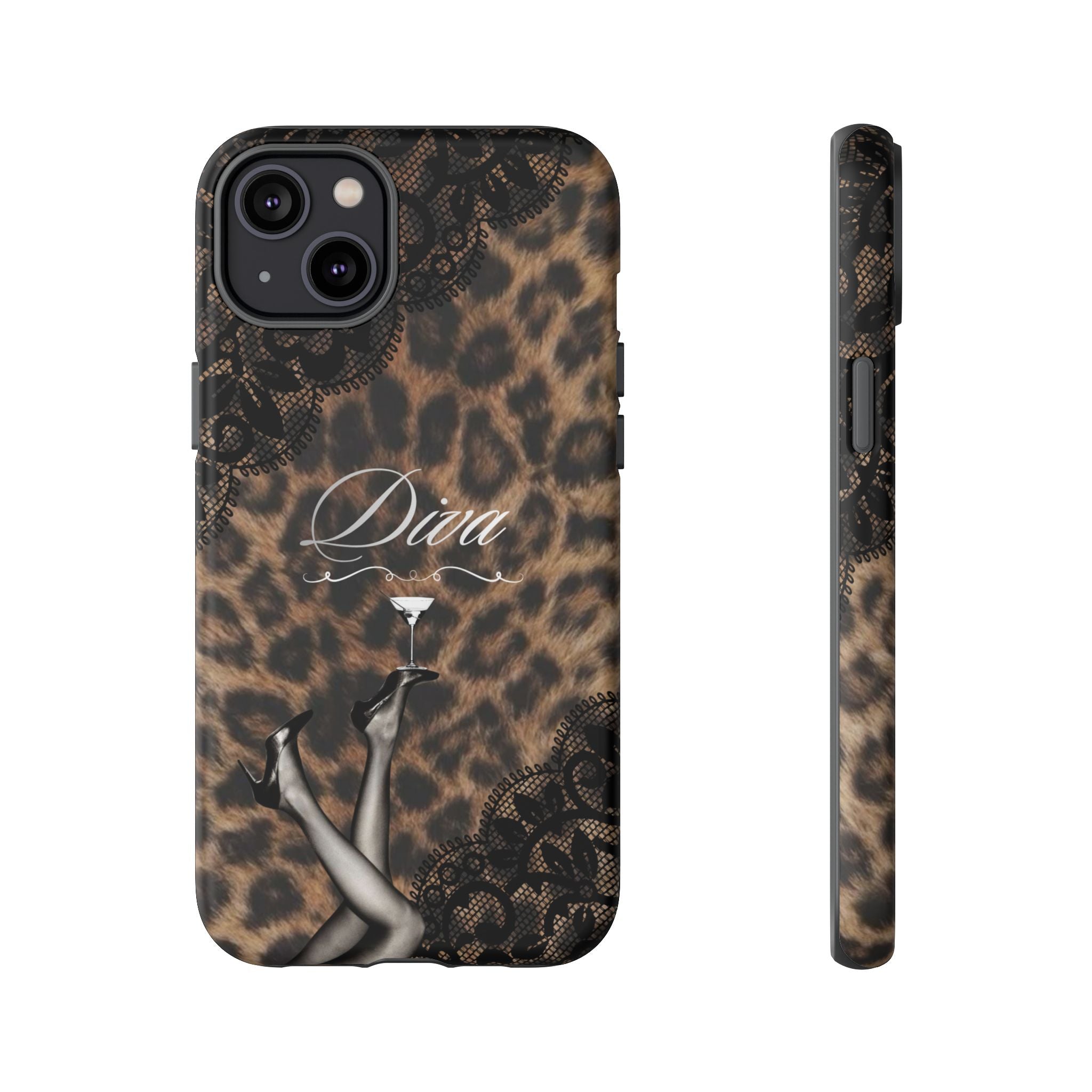 Leopard Lace 'Diva' Tough Phone Case