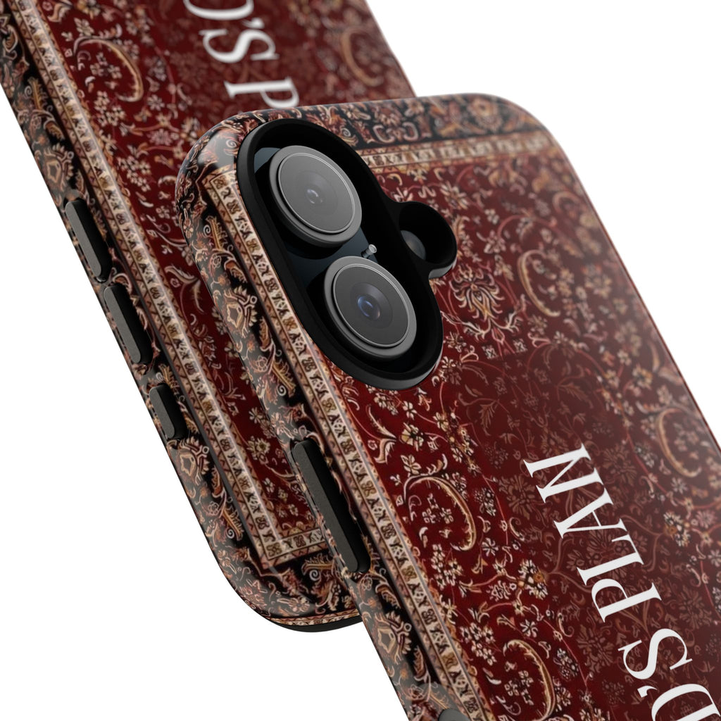 God's Plan — Vintage Tapestry Christian Tough Phone Case | Boho Faith Cover