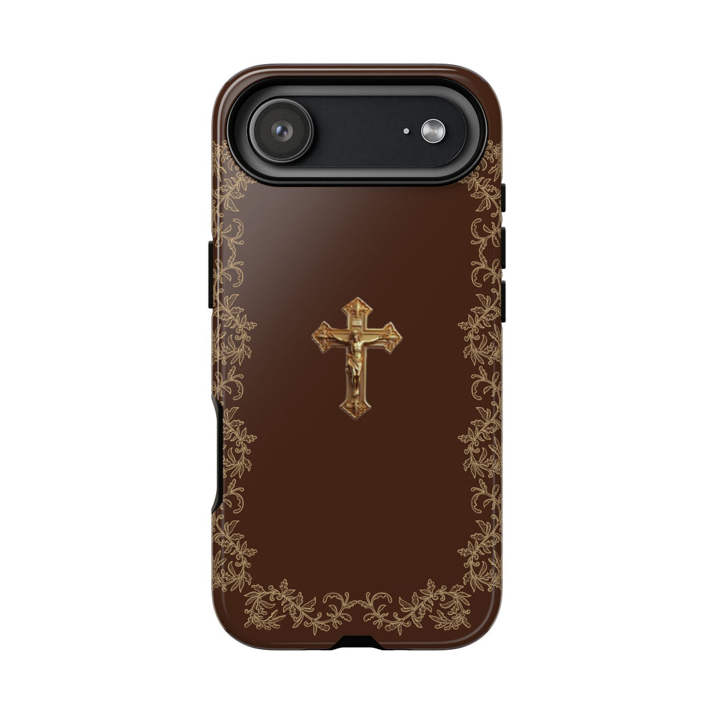 Gold Cross Bible - Christian Tough Phone Case