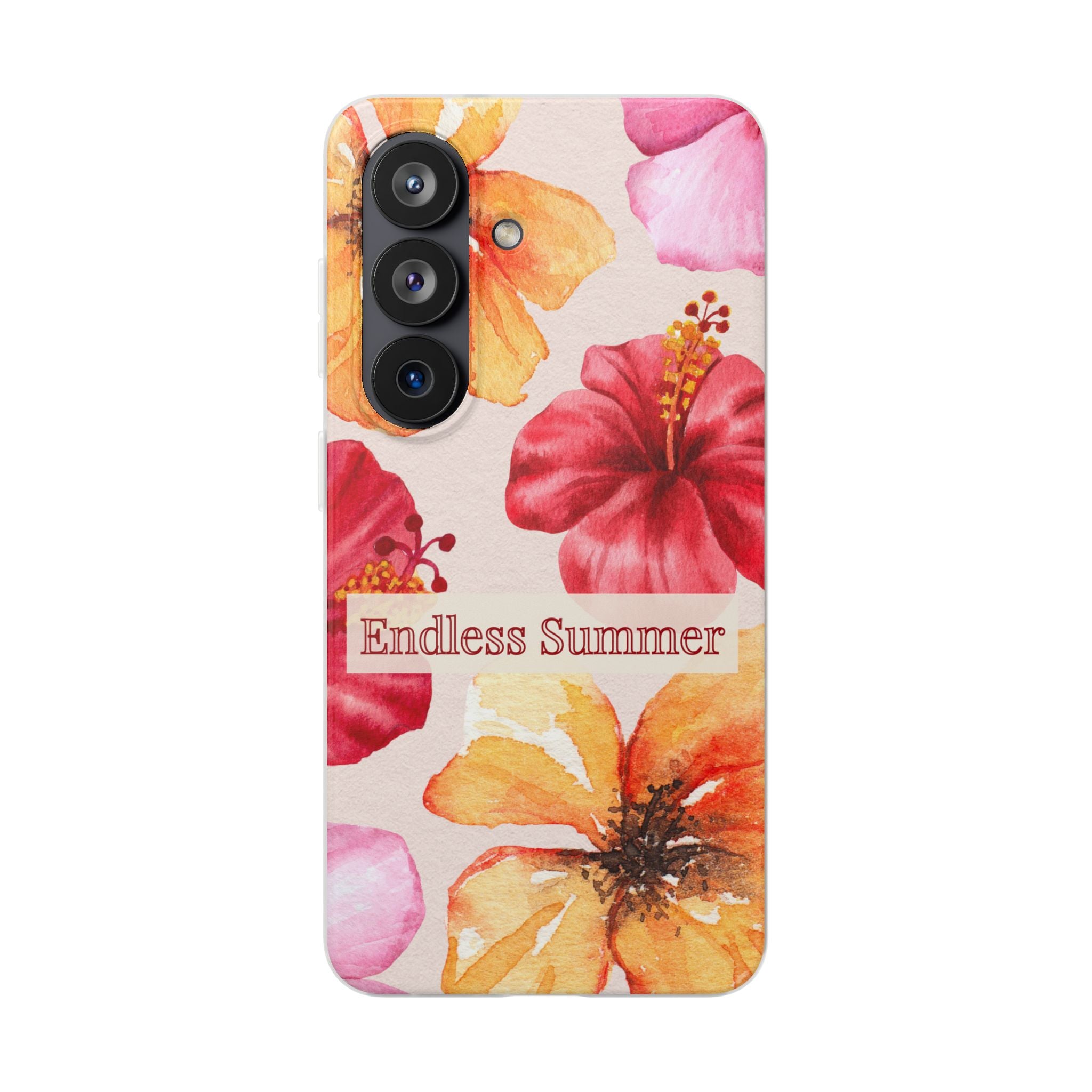 Phone Case - 'Endless Summer' Floral Watercolor Protective Flexi Case