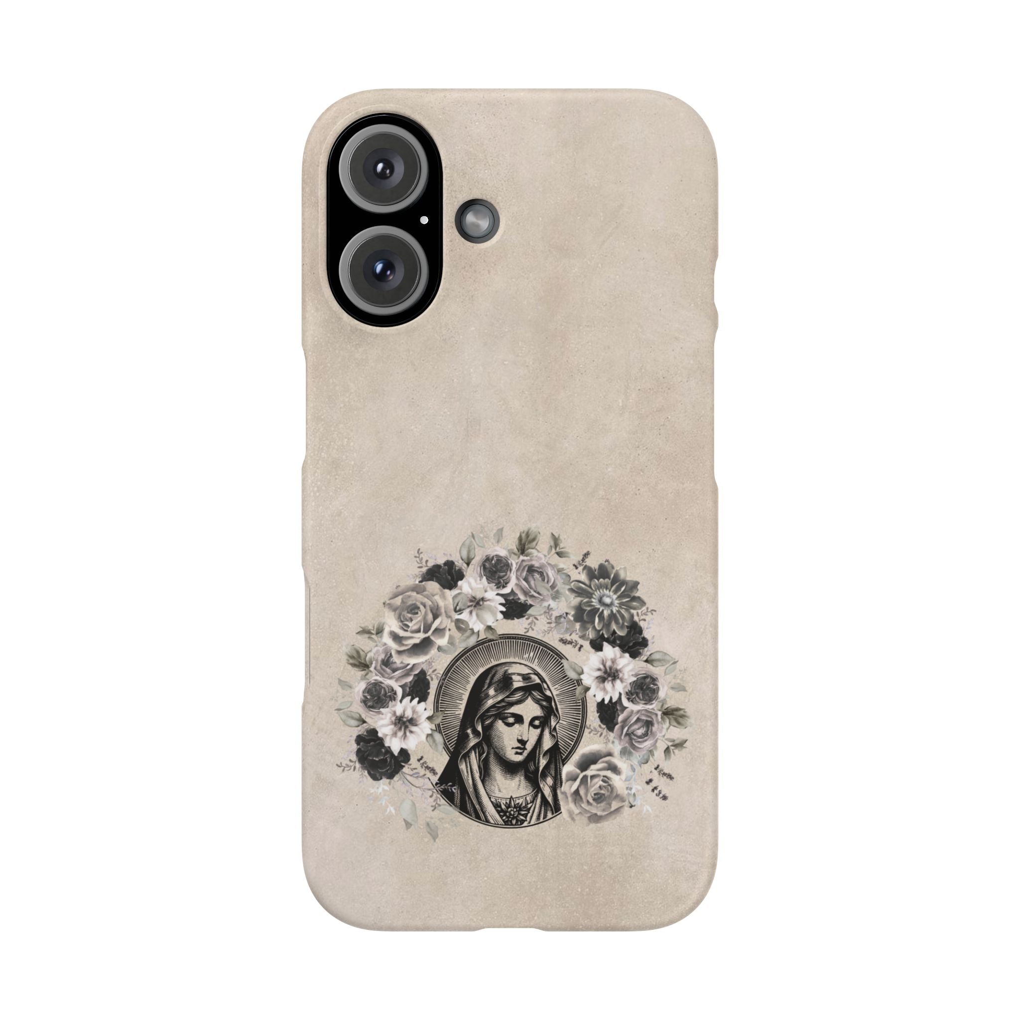 Vintage Madonna Floral Phone Case — Religious iPhone Snap Case