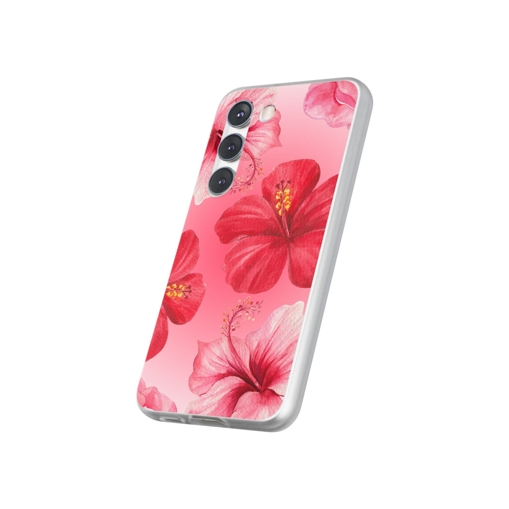 Hibiscus Floral Phone Case – Pink Tropical Flexi Case