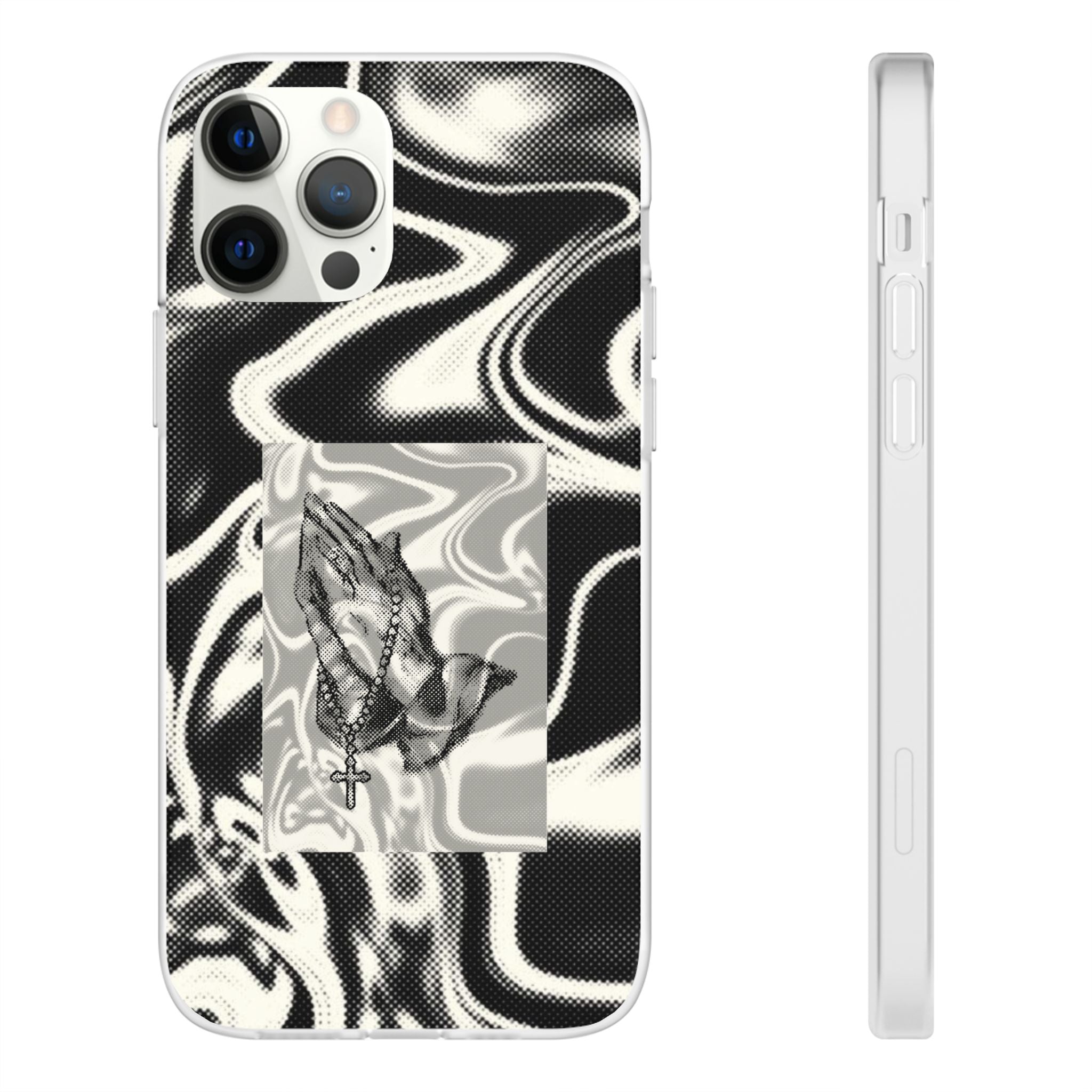 Praying Hands Black & White Phone Case