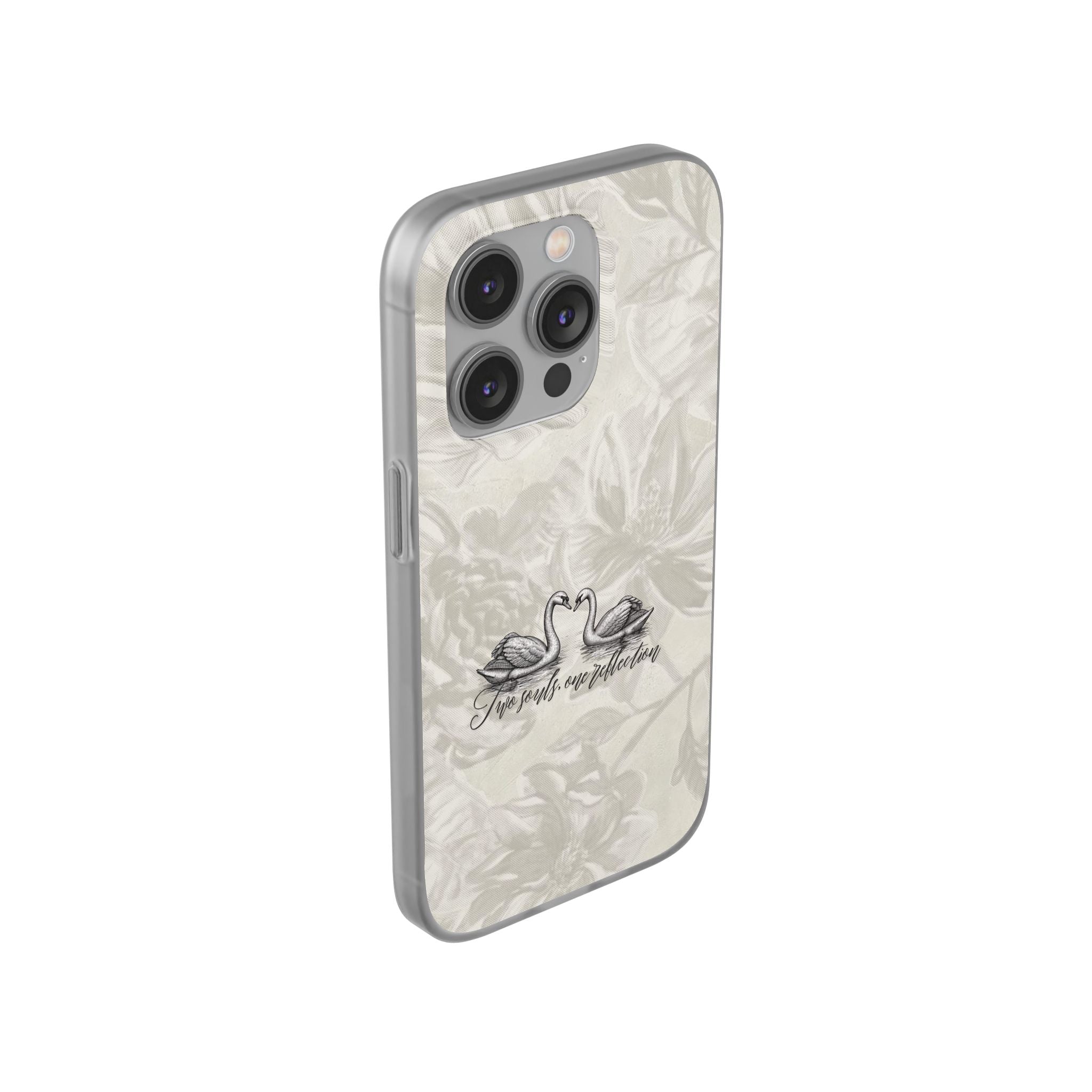 Swan Reflection Floral Phone Case