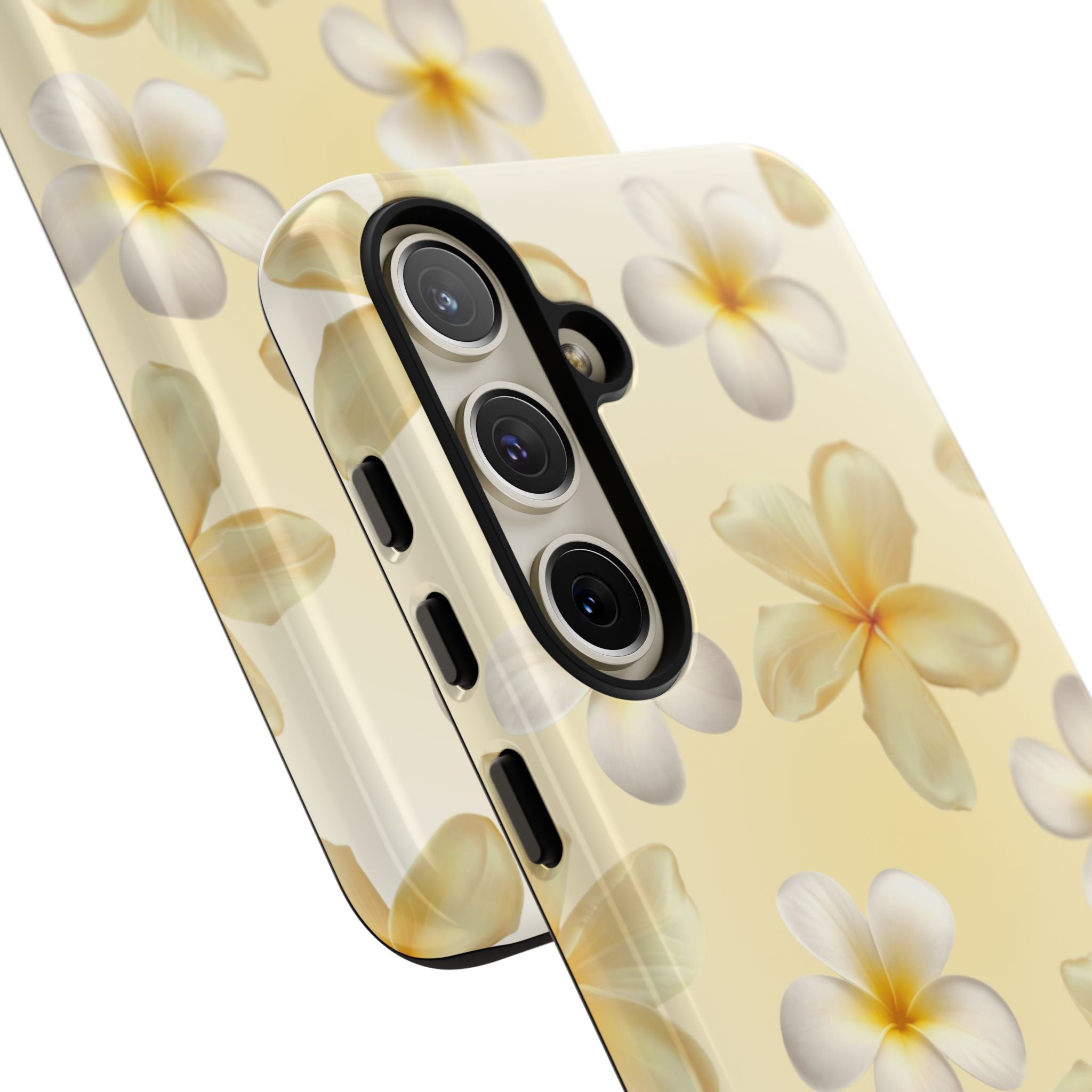 Plumeria Floral Phone Case — Tropical Yellow Hard Phone Cover