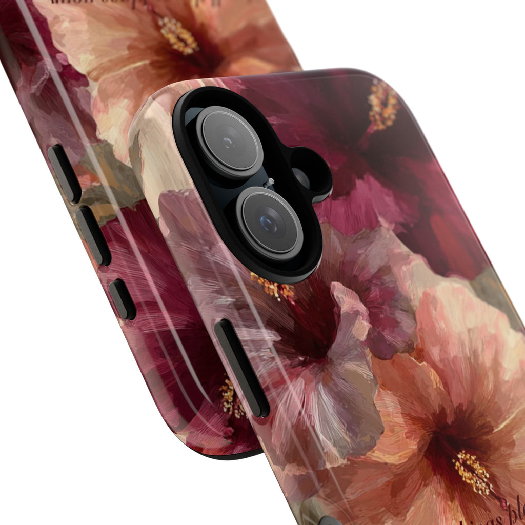 Faith Floral Phone Case — "In All Things Place Your Faith" Protective iPhone Cover