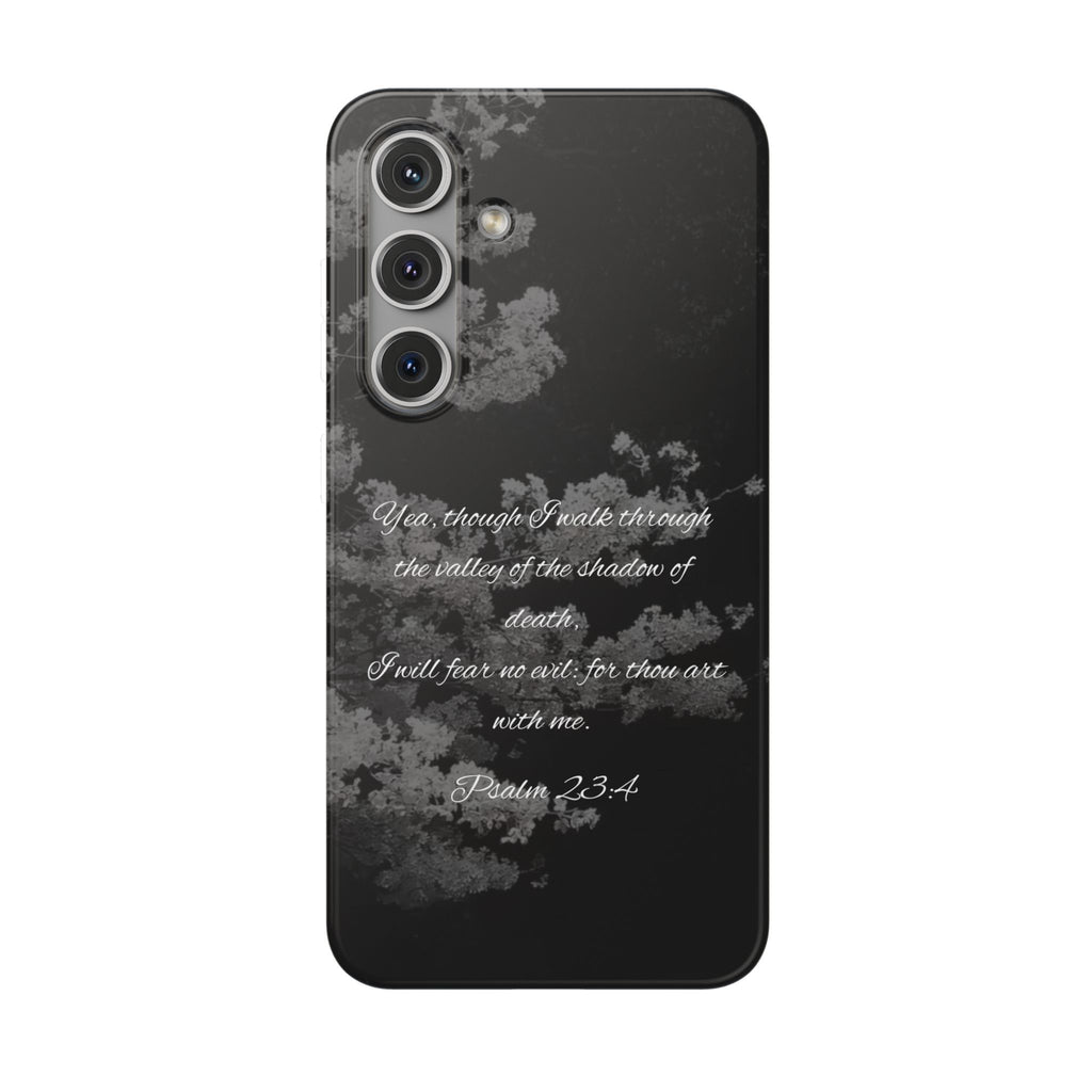 Phone Case — Psalm 23:4 Black Cloudy Faith Design