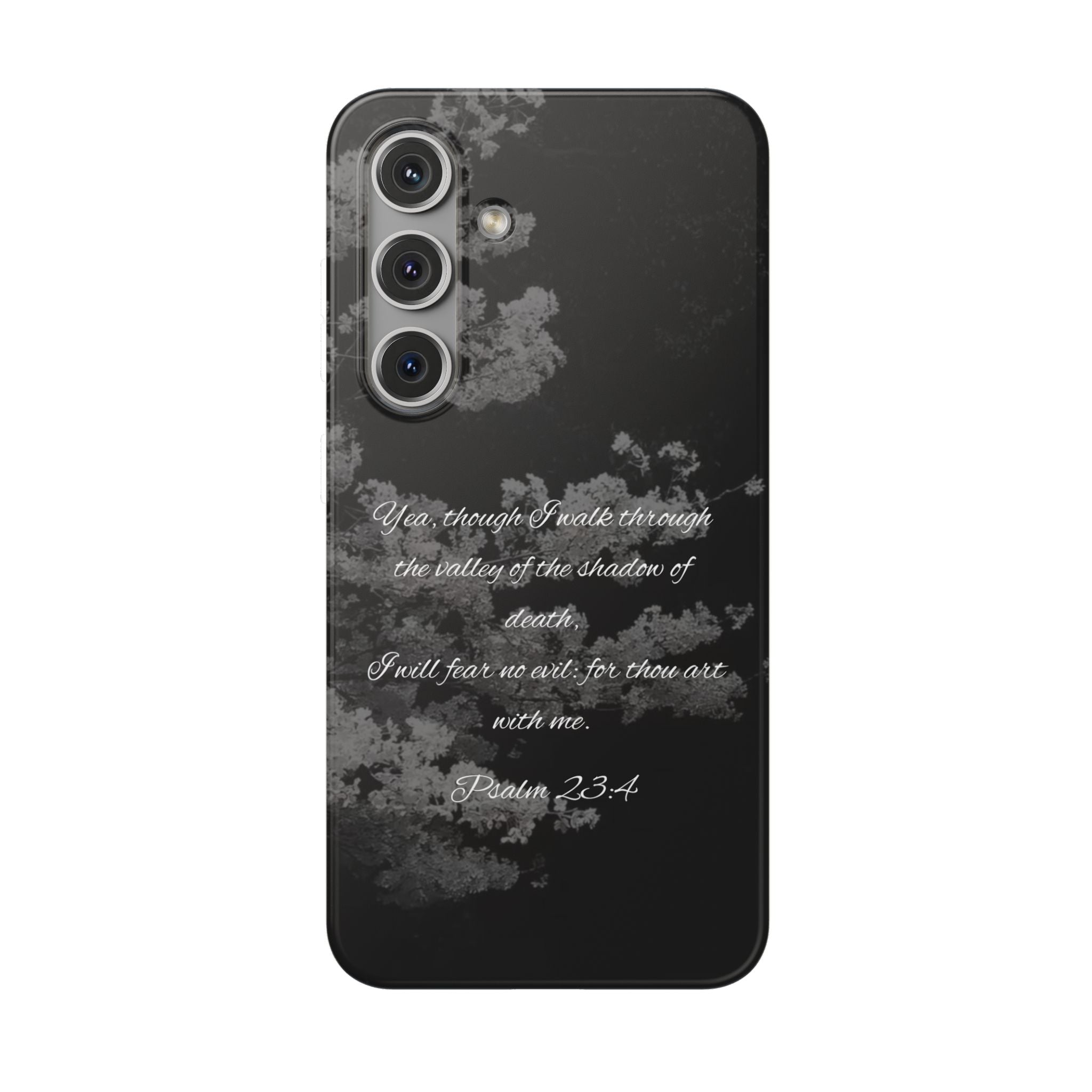 Phone Case — Psalm 23:4 Black Cloudy Faith Design