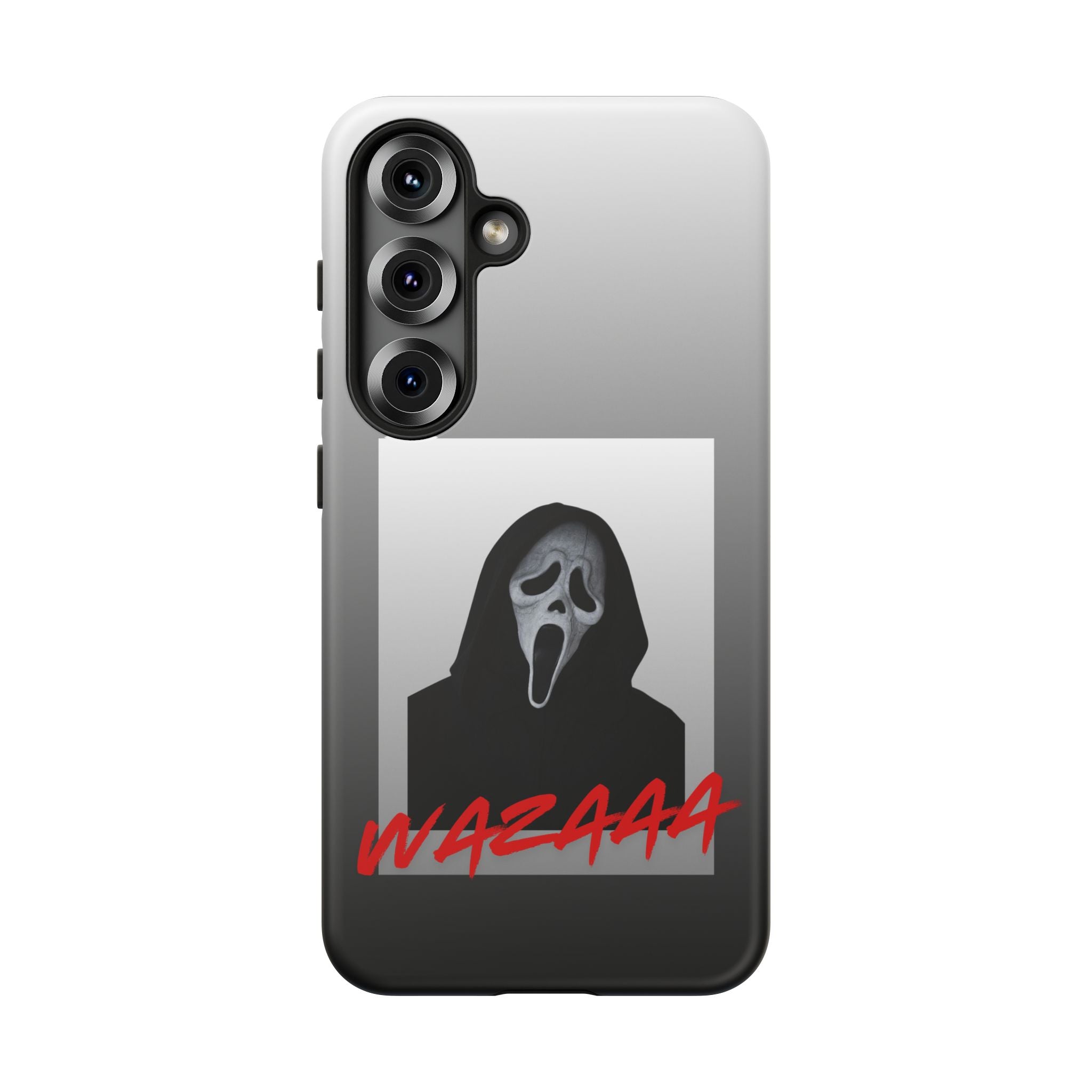 Scream Mask Phone Case – 'WAZAAA' Horror Movie Protective Cover