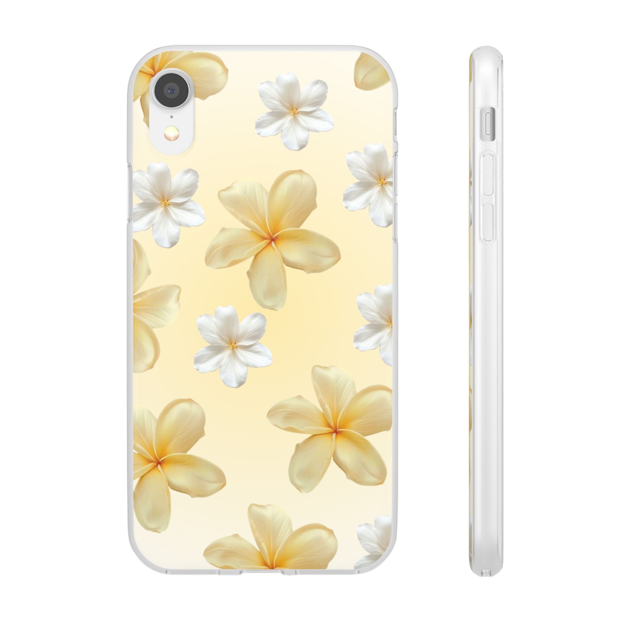 Plumeria Floral Phone Case — Yellow Tropical Flower Protective Case