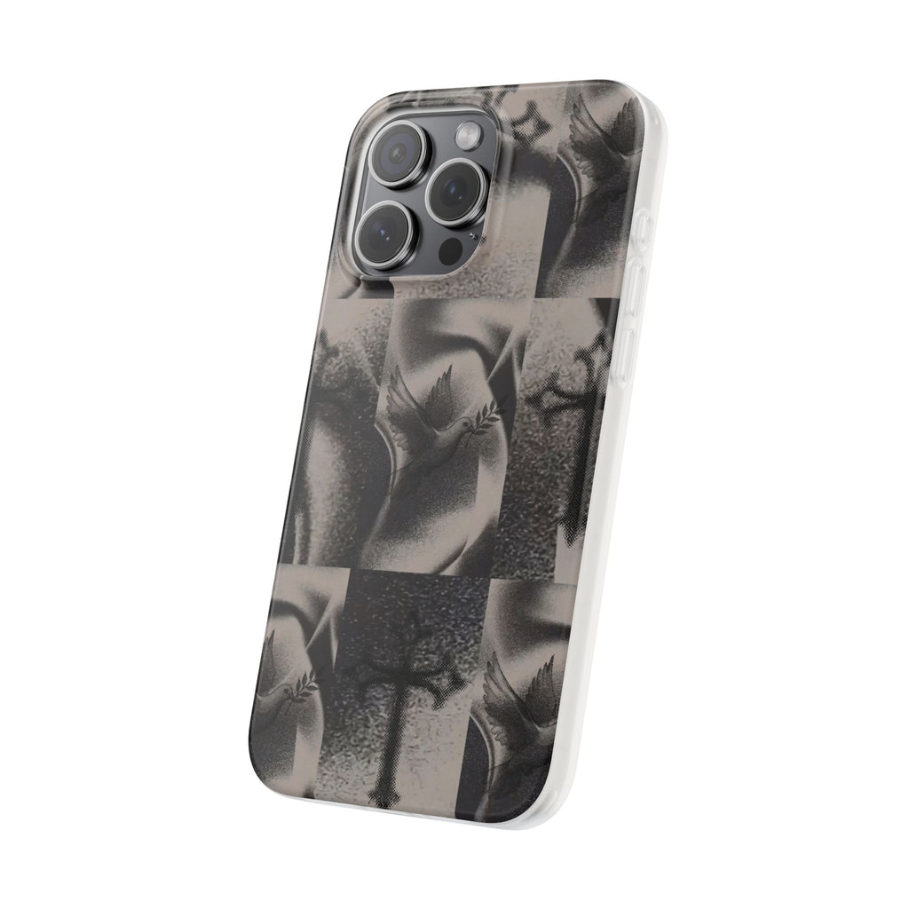 Phone Case — Dove & Cross Checkerboard Design