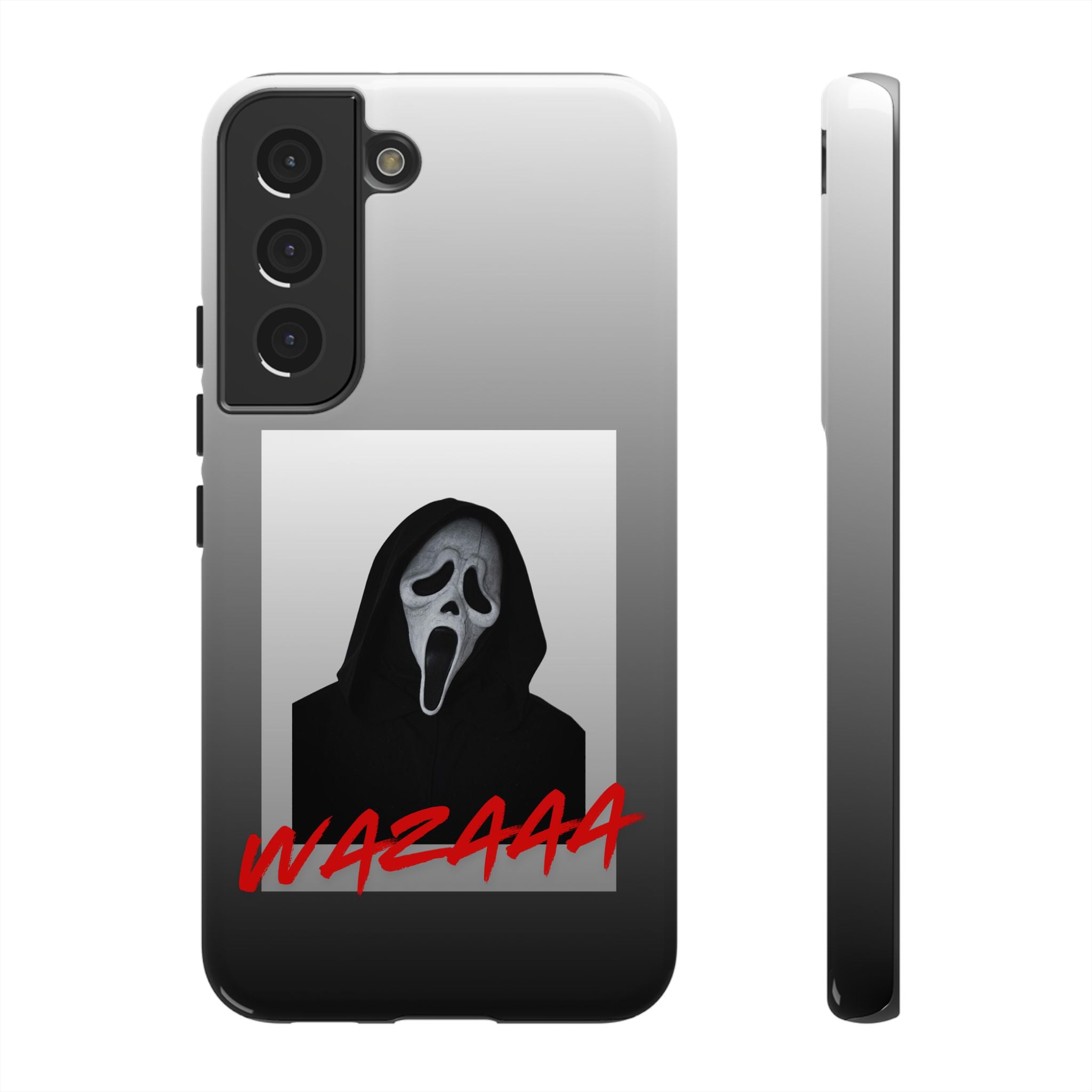Scream Mask Phone Case – 'WAZAAA' Horror Movie Protective Cover