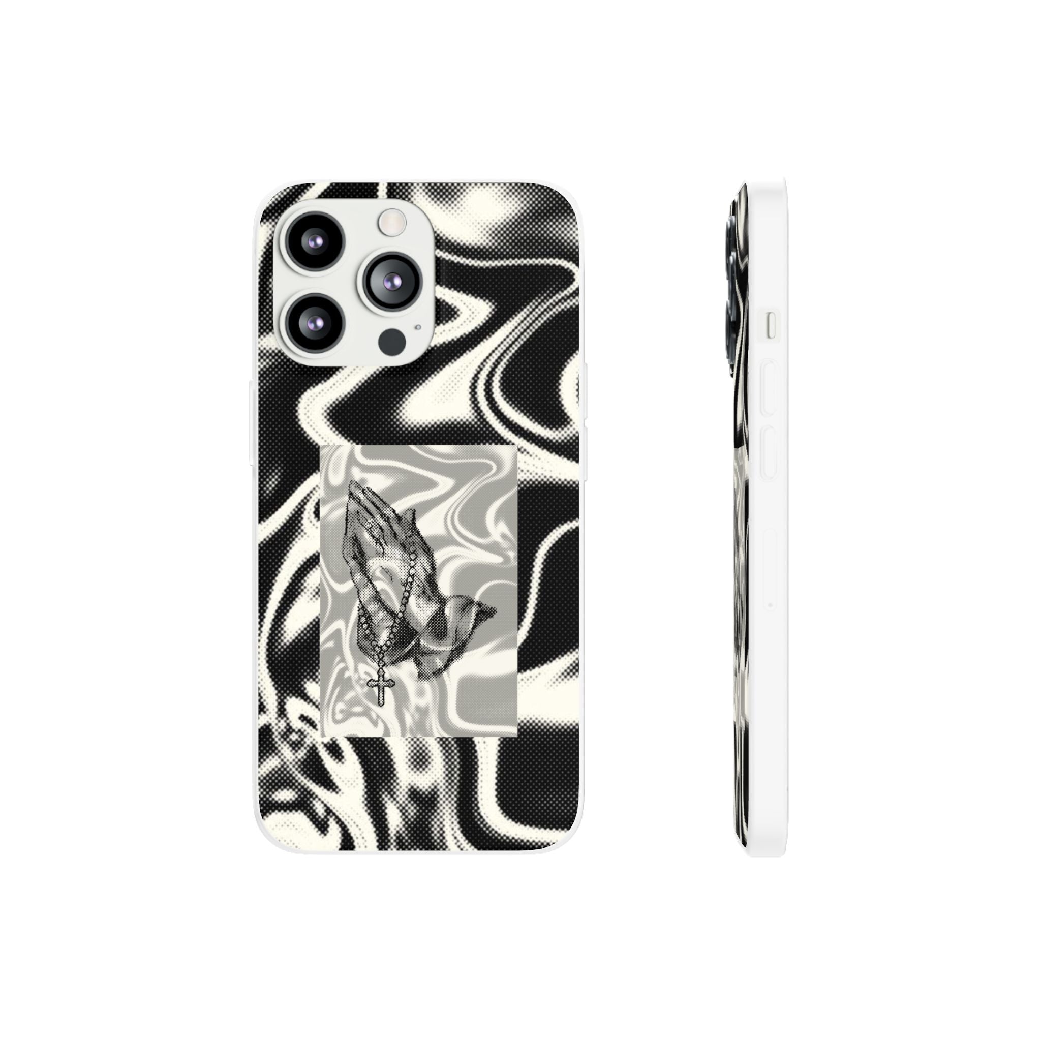 Praying Hands Black & White Phone Case