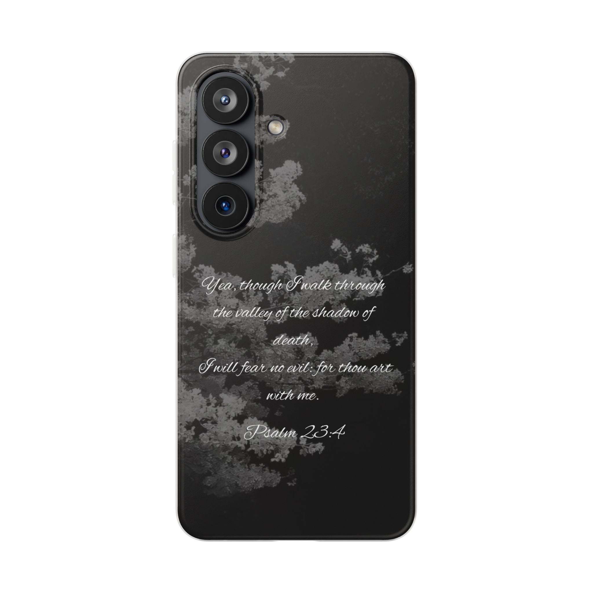 Phone Case — Psalm 23:4 Black Cloudy Faith Design