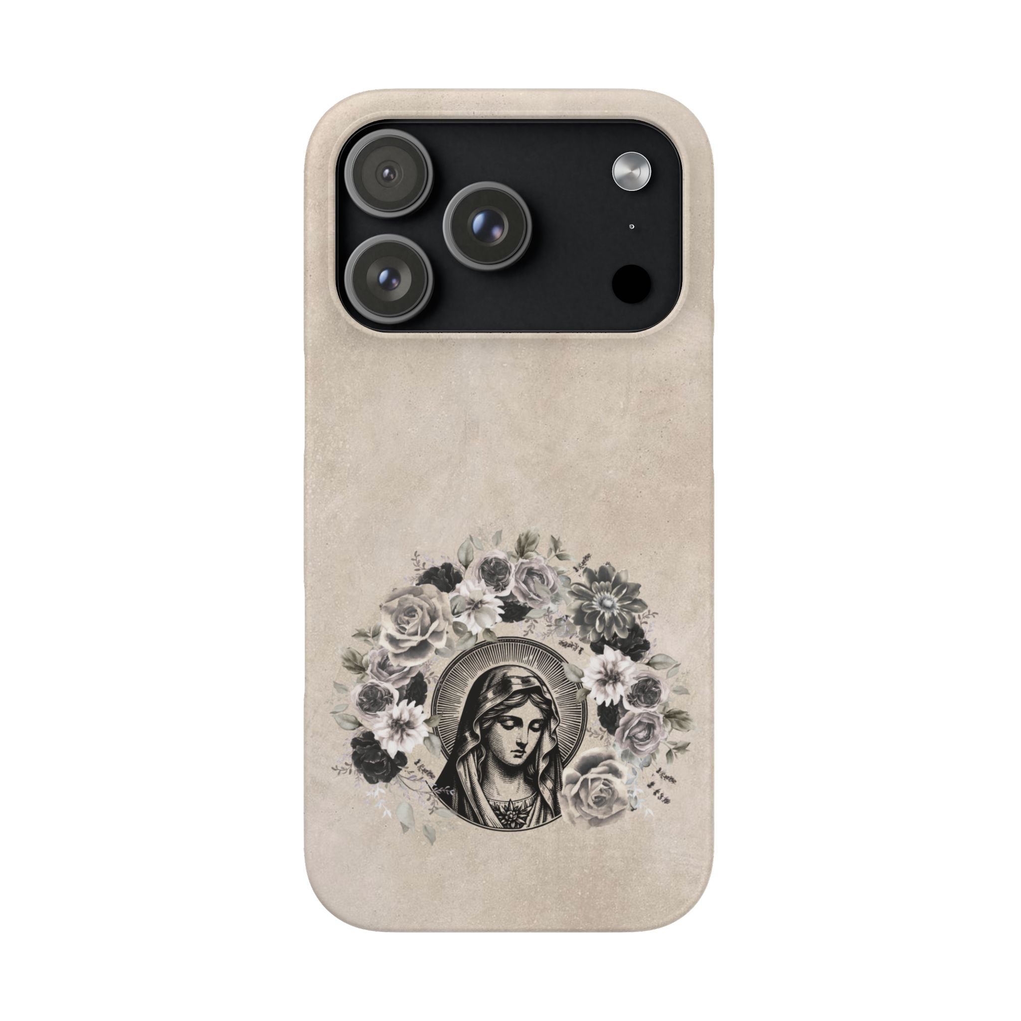 Vintage Madonna Floral Phone Case — Religious iPhone Snap Case