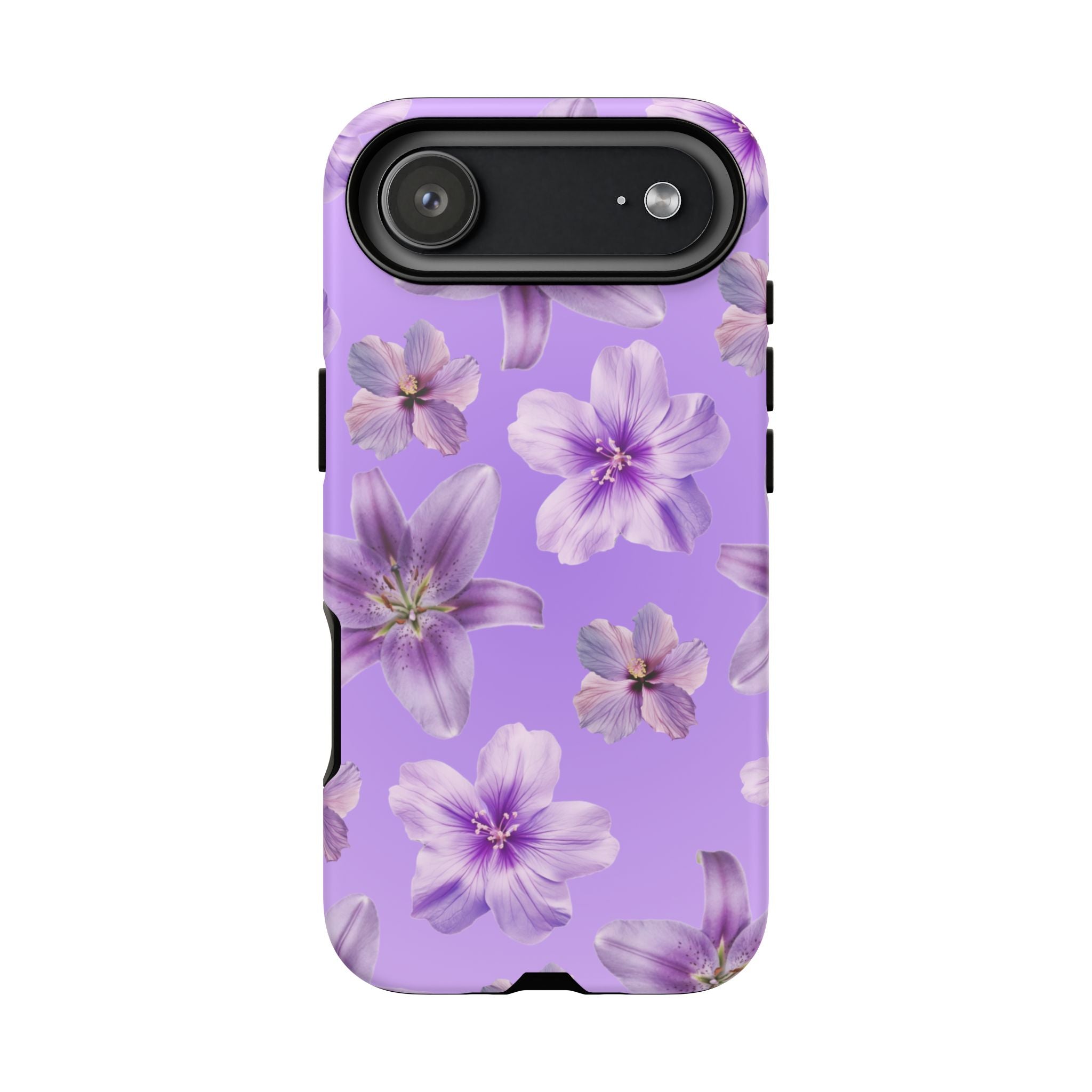 Floral Lavender Tough Phone Case – Purple Blossom Protective Cover